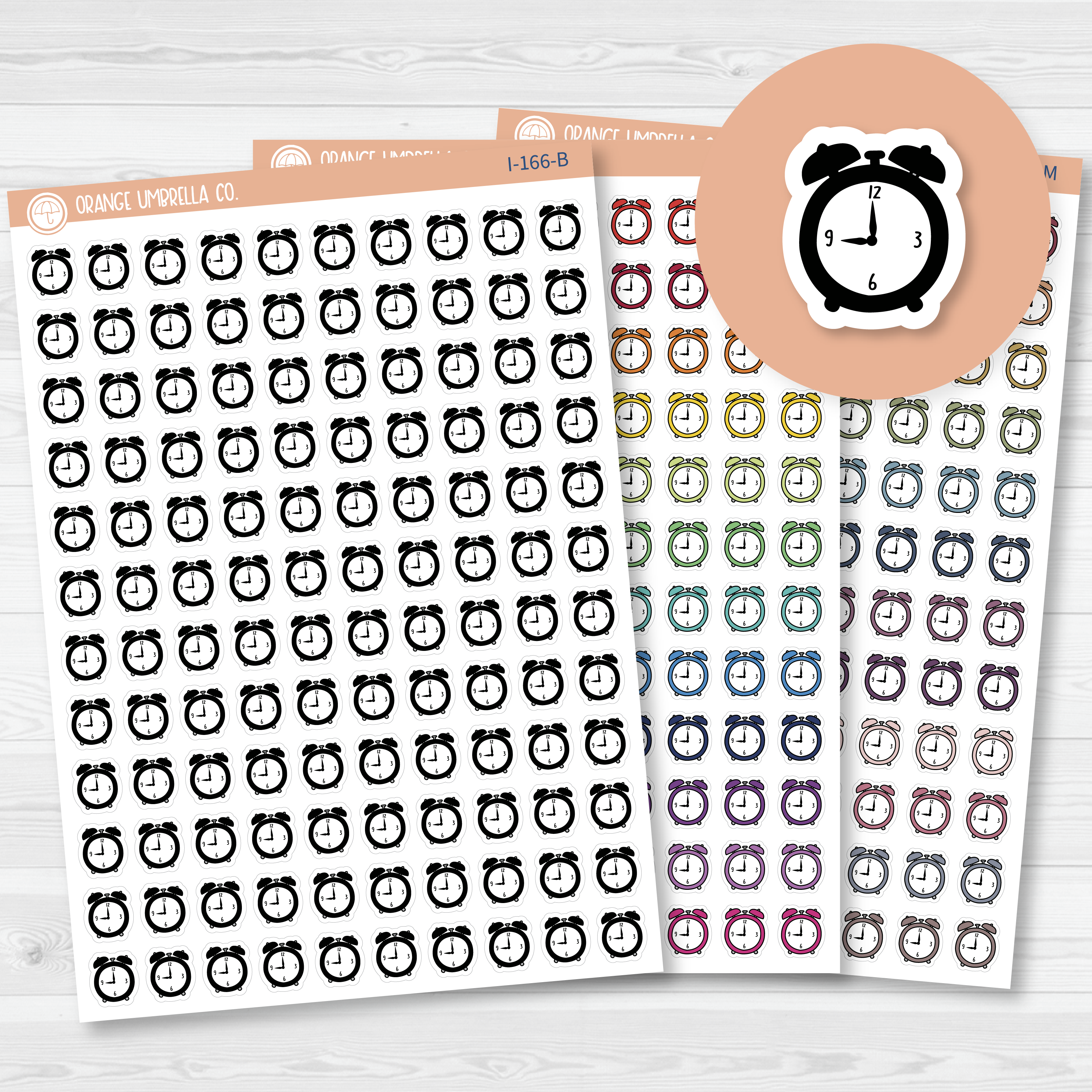 Alarm Clock Icon Planner Stickers | I-166