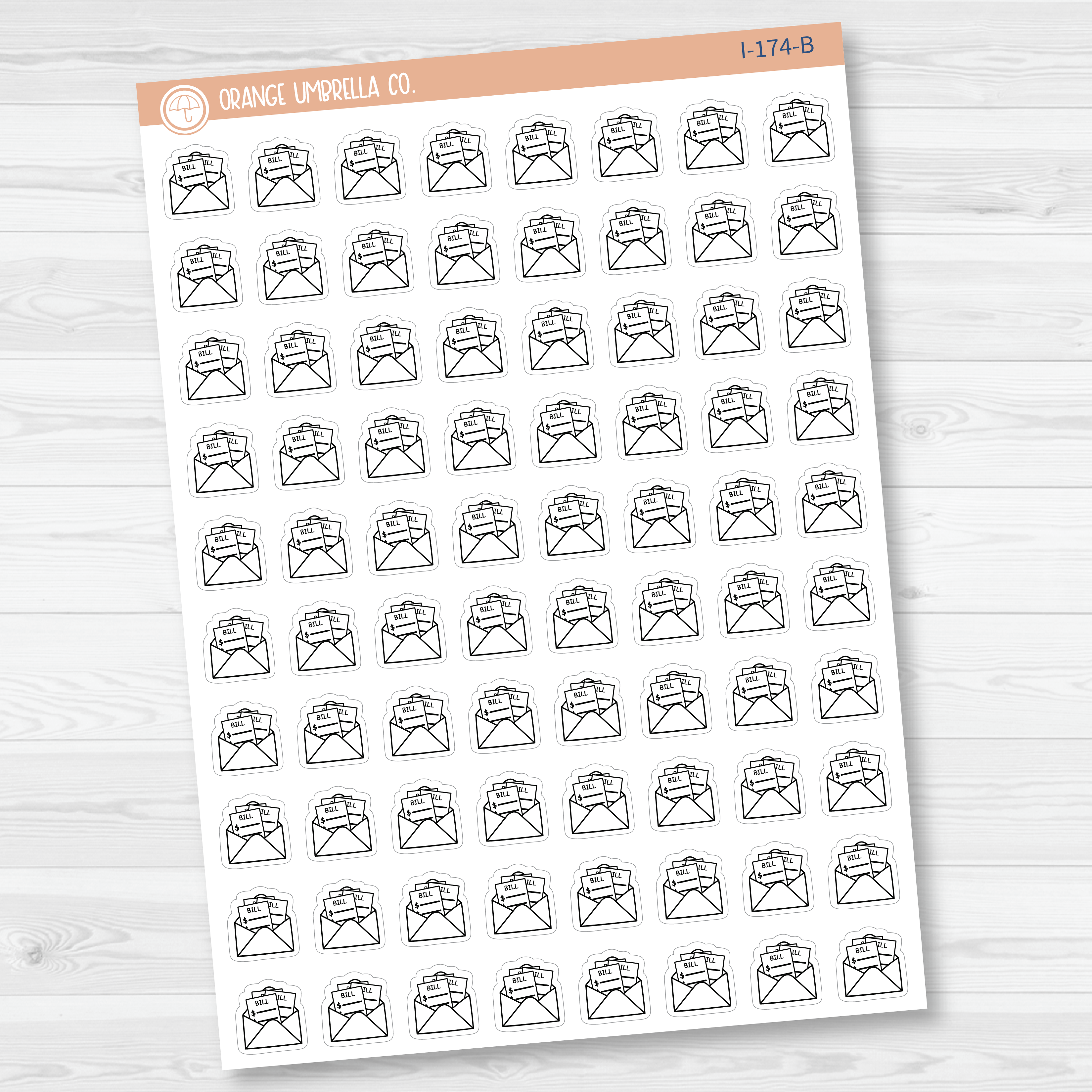 Bill Payment Icon Planner Stickers | I-174