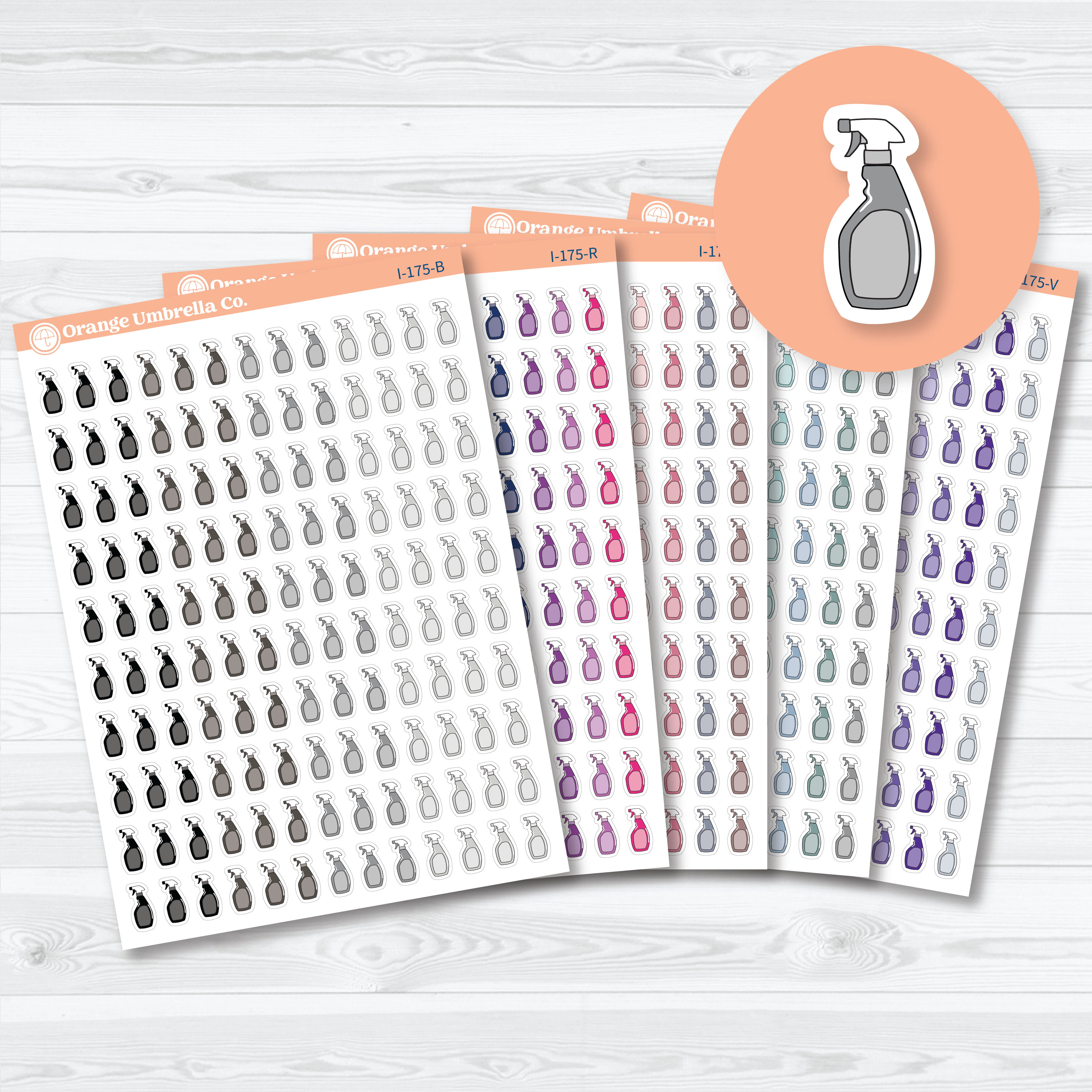 Cleaning Icon Planner Stickers | Chores & Home Icons | I-175