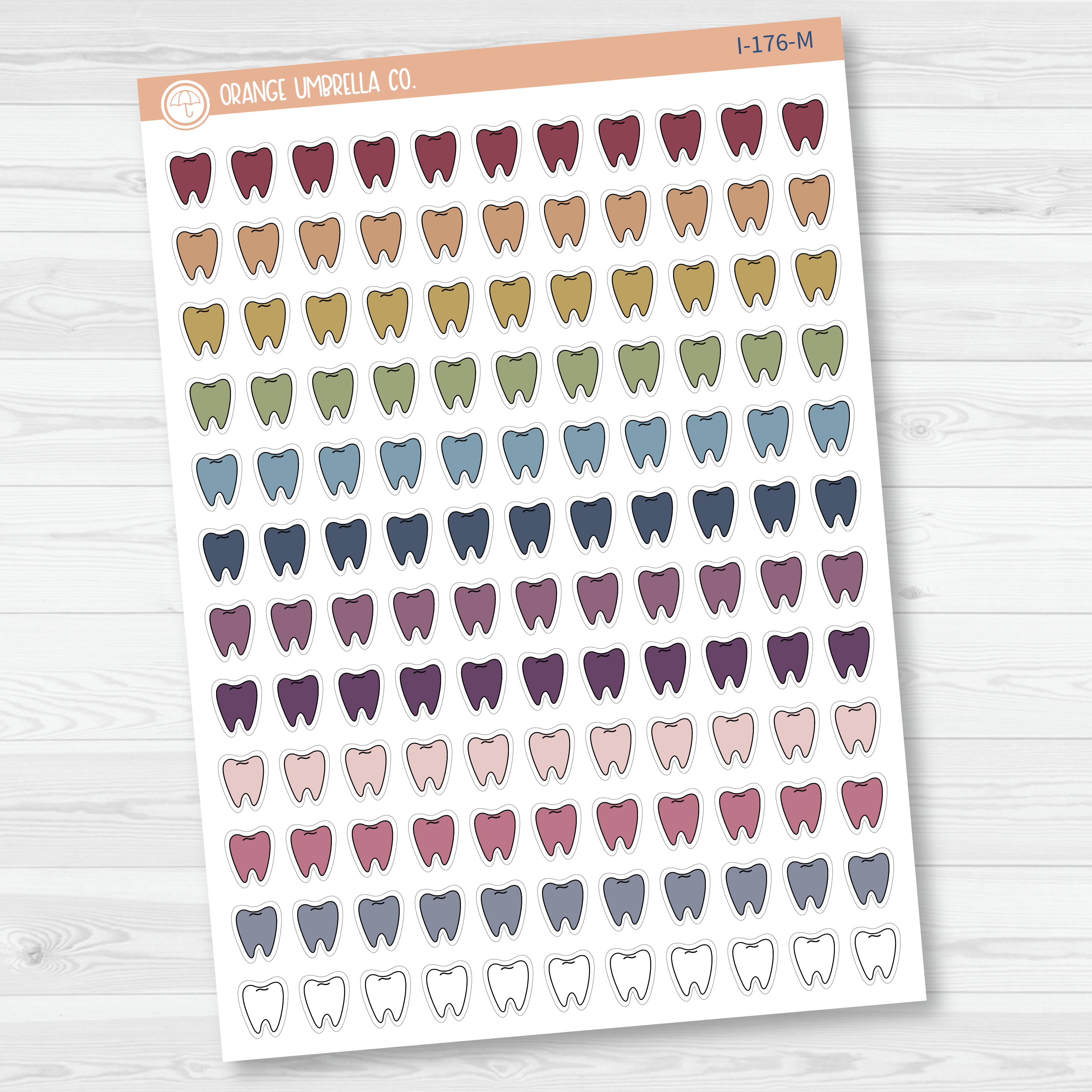 Tooth Icon Planner Stickers | I-176