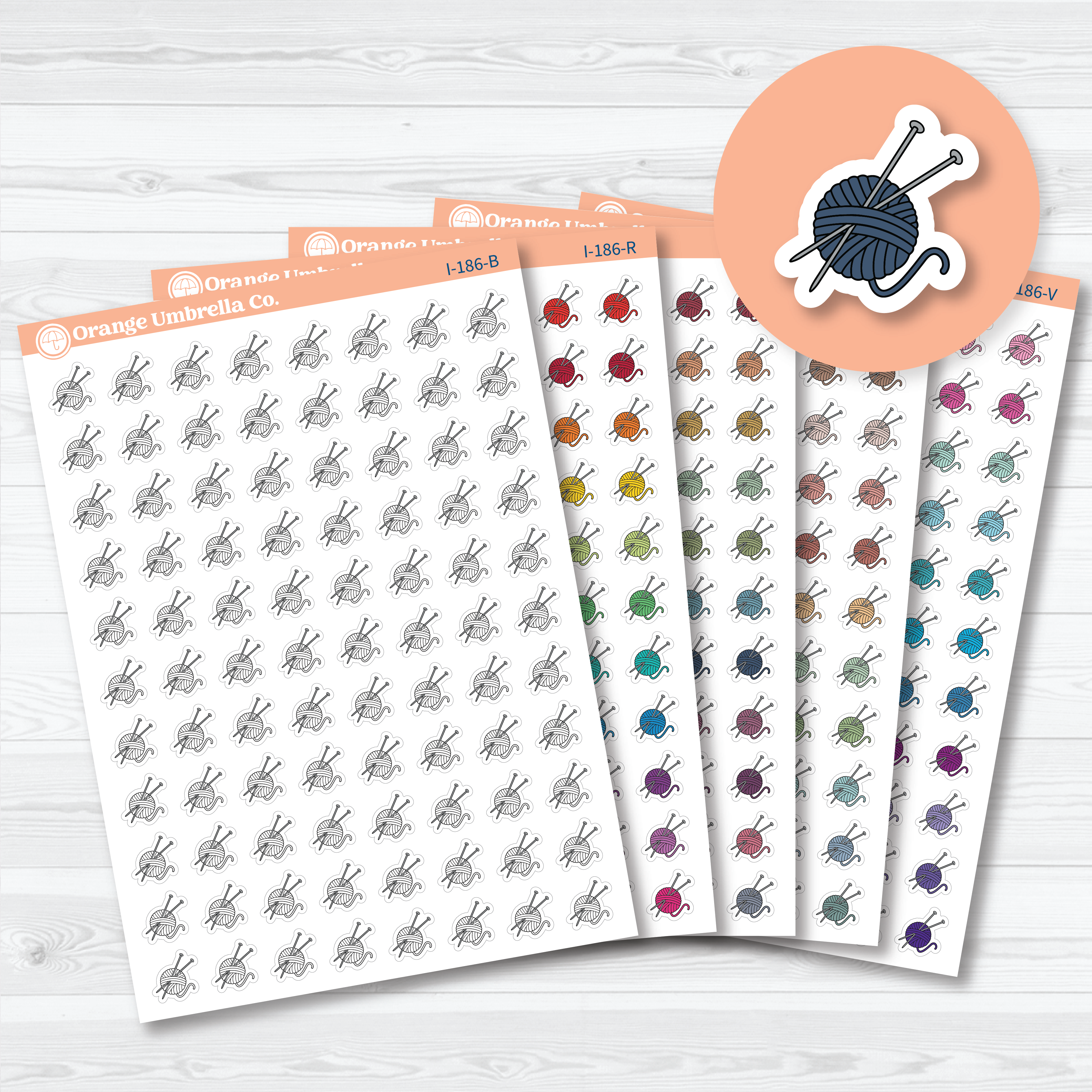 Knitting Icon Labels | Planner Stickers | I-186