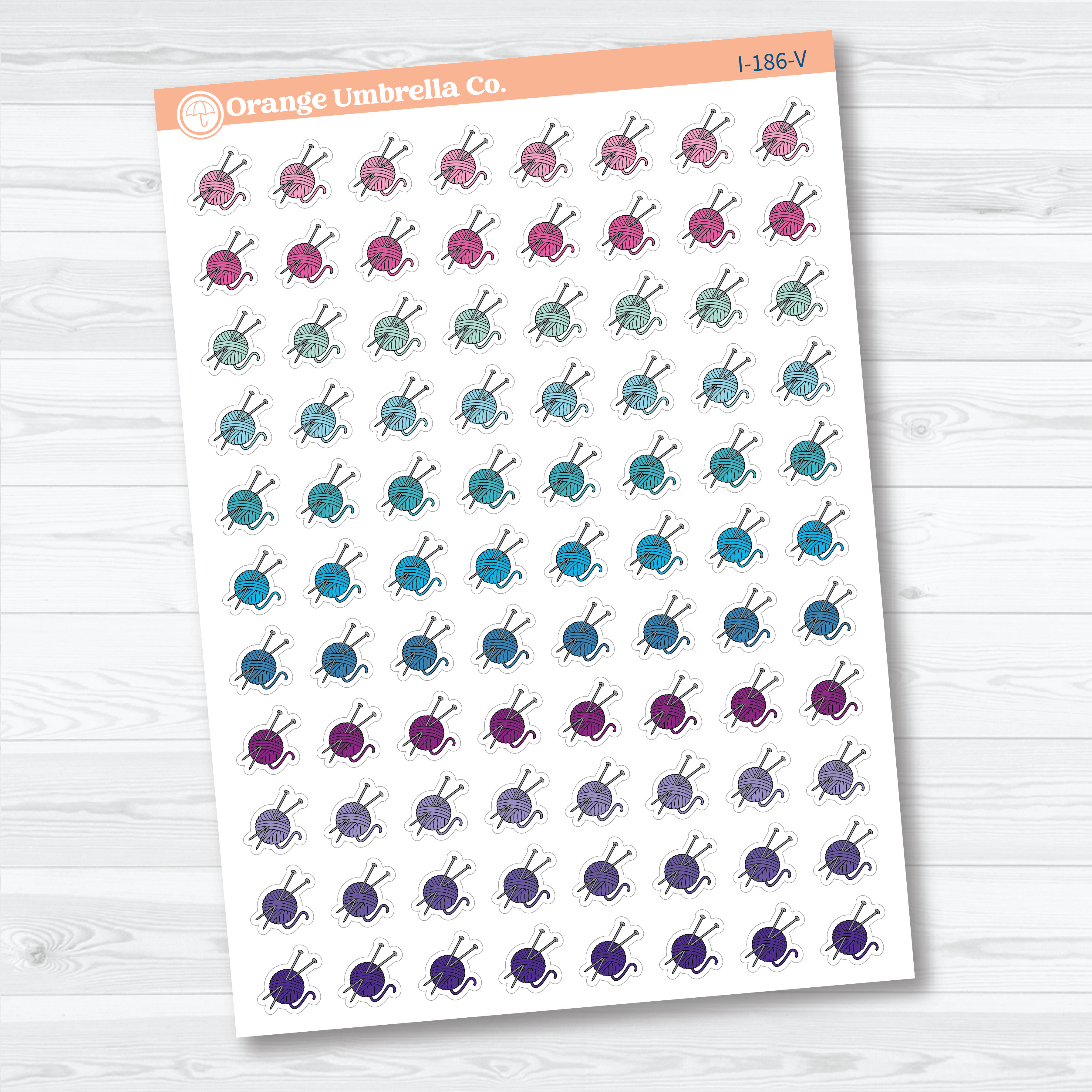 Knitting Icon Labels | Planner Stickers | I-186