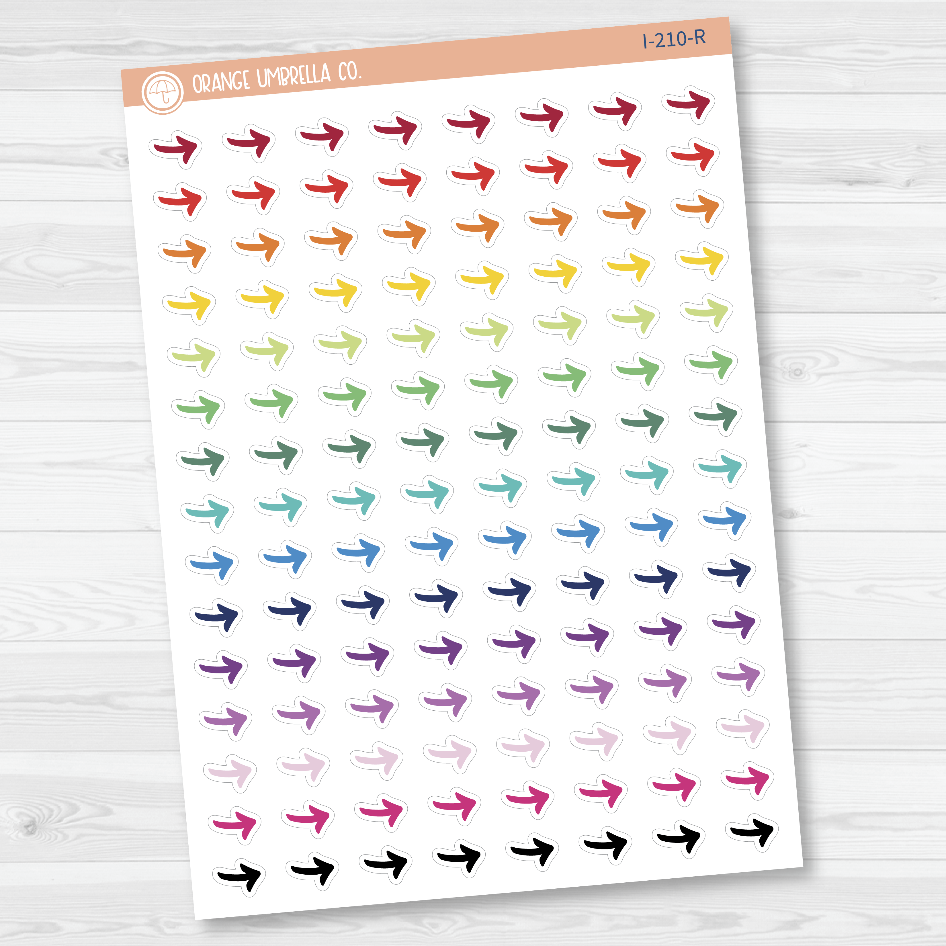 Arrow Icon Planner Stickers | Migrate Tasks Arrows | I-210