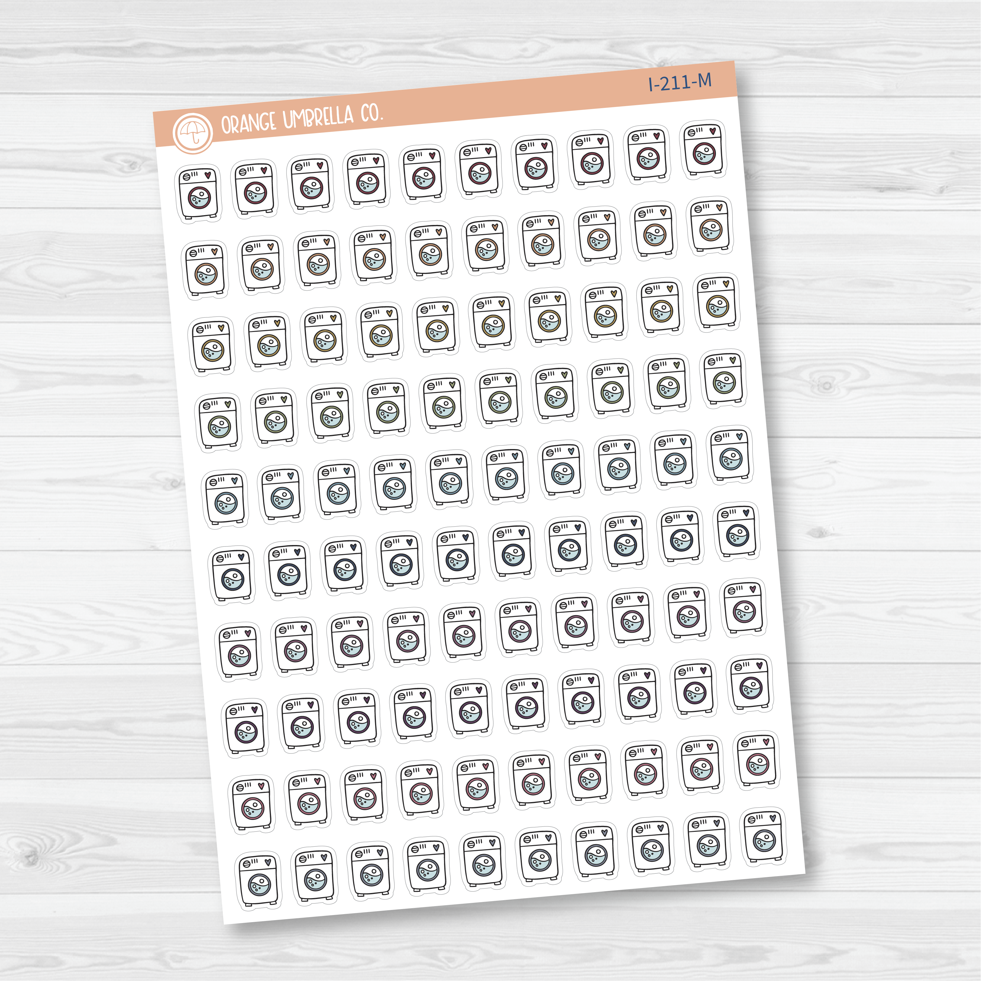 Washing Machine Icon Planner Stickers | I-211