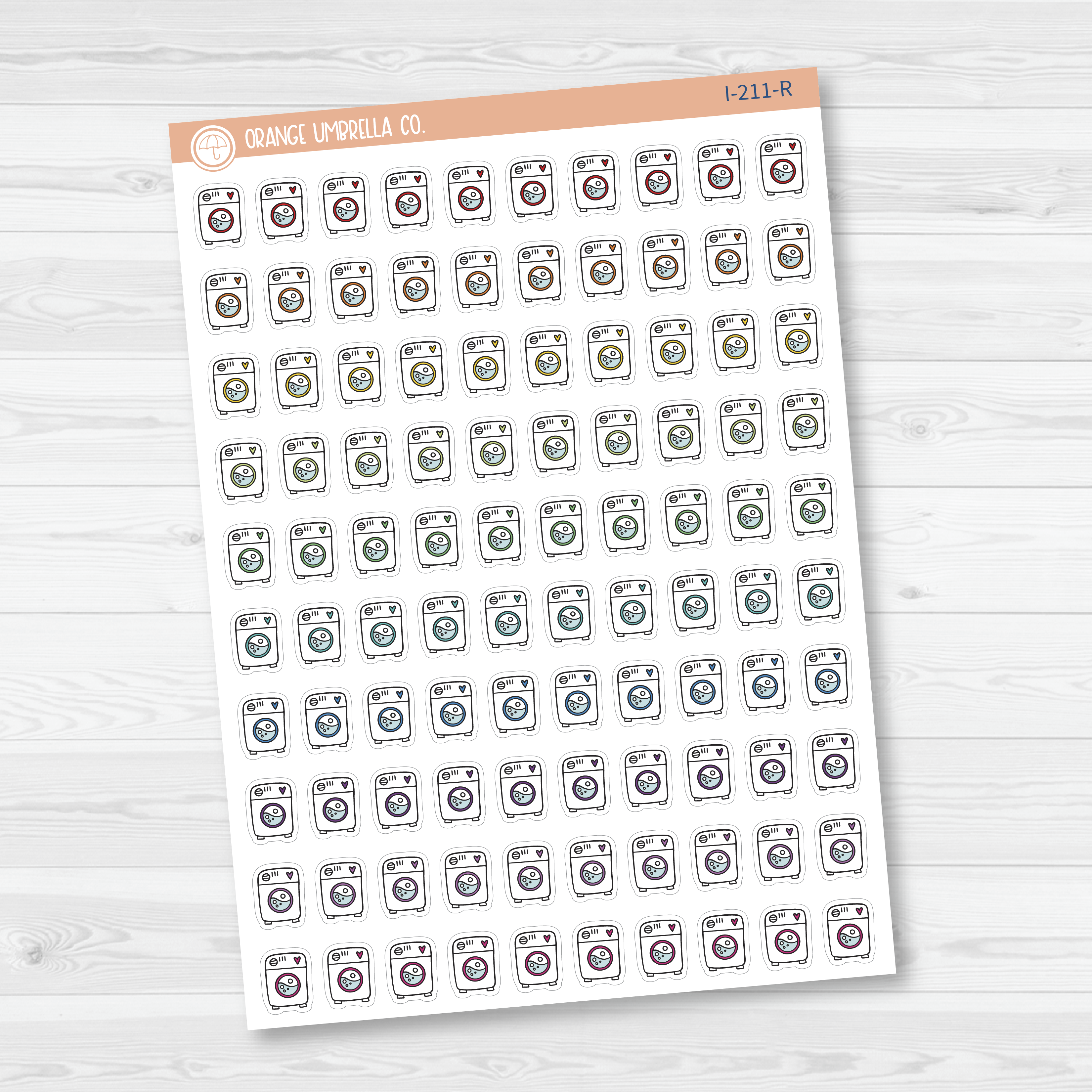 Washing Machine Icon Planner Stickers | I-211