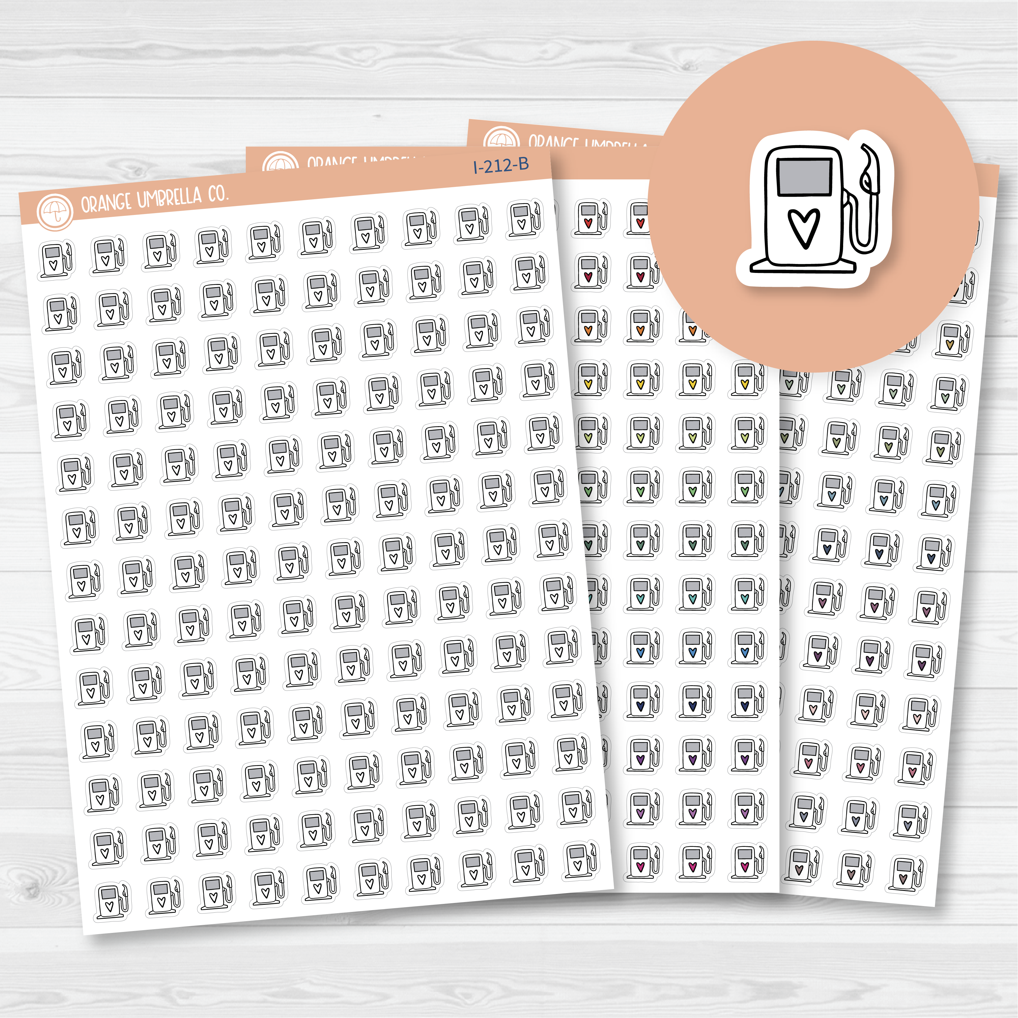Fuel Up Icon Planner Stickers | I-212