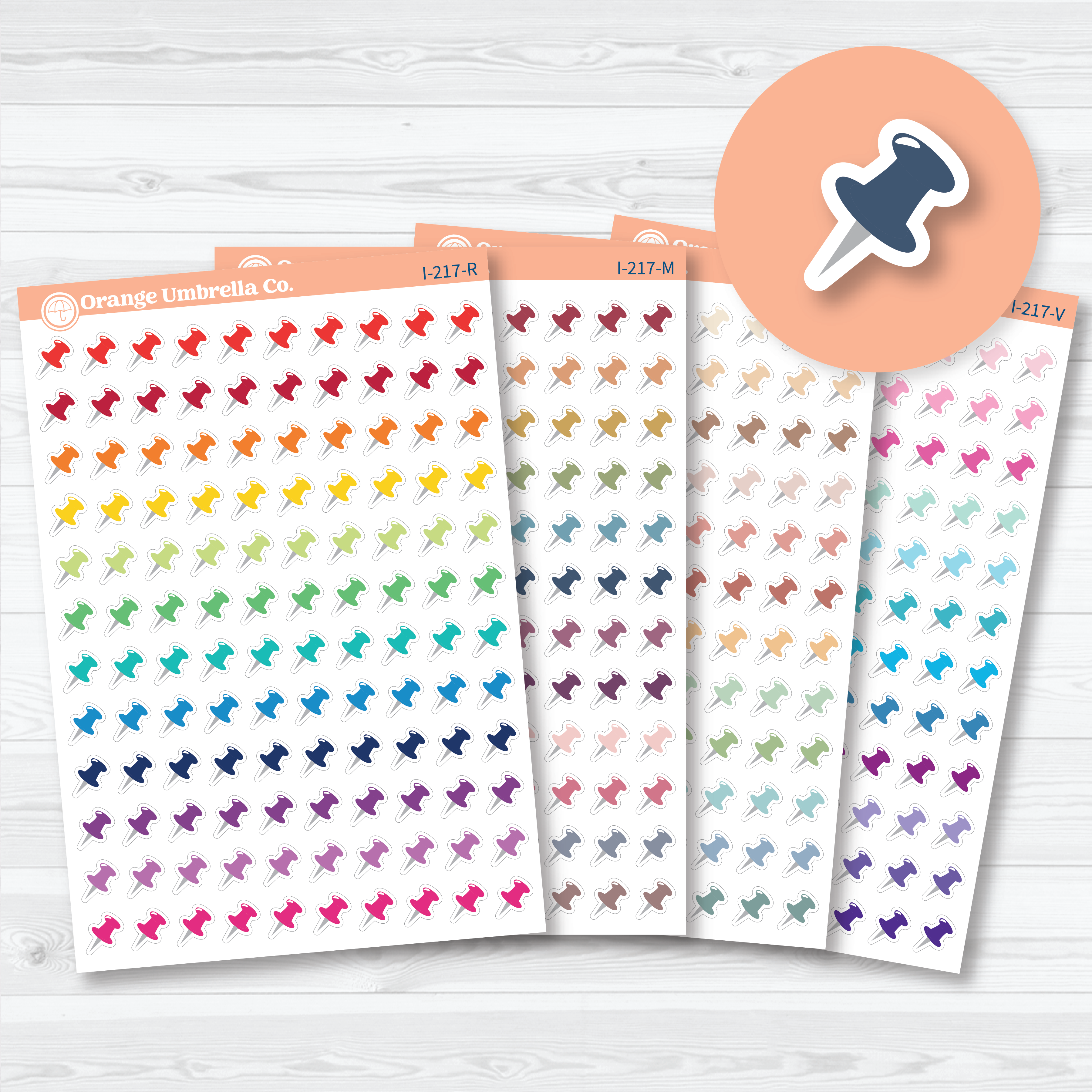 Pushpin Icon Planner Stickers | Priority Marker Labels | I-217