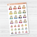 Spazz Cat Yoga Workout Icon Planner Stickers | I-218