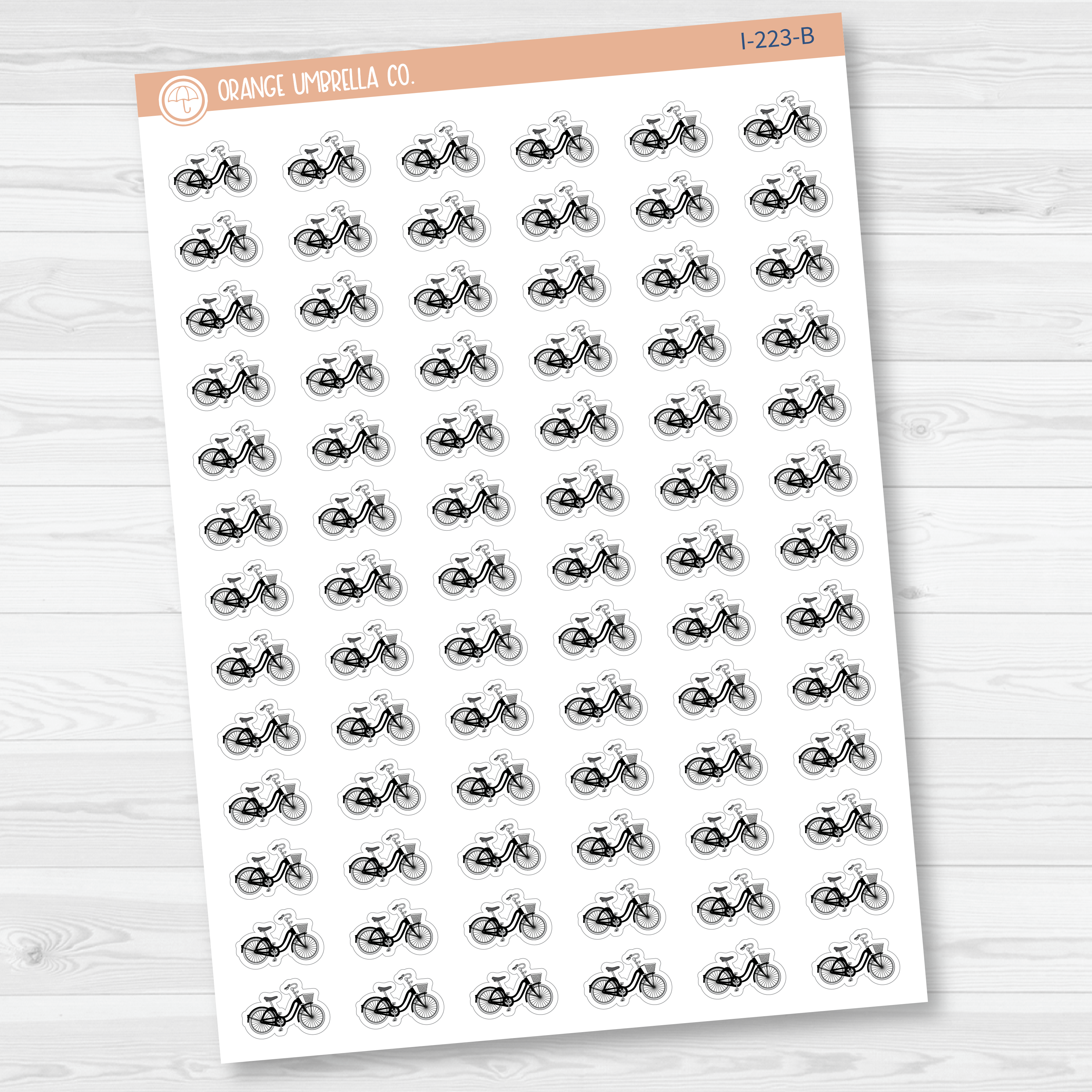 Bicycle/Bike Icon Planner Stickers | I-223