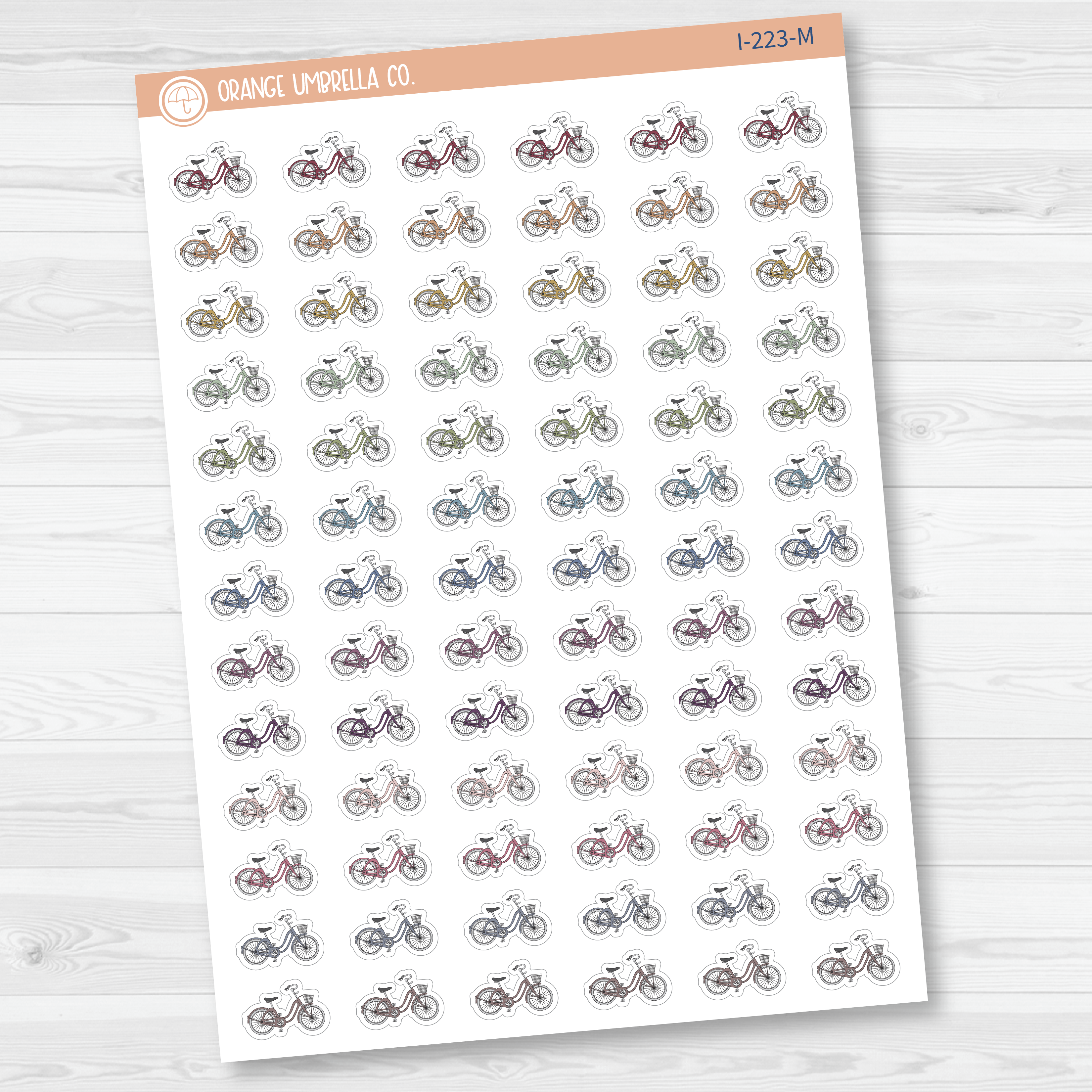Bicycle/Bike Icon Planner Stickers | I-223