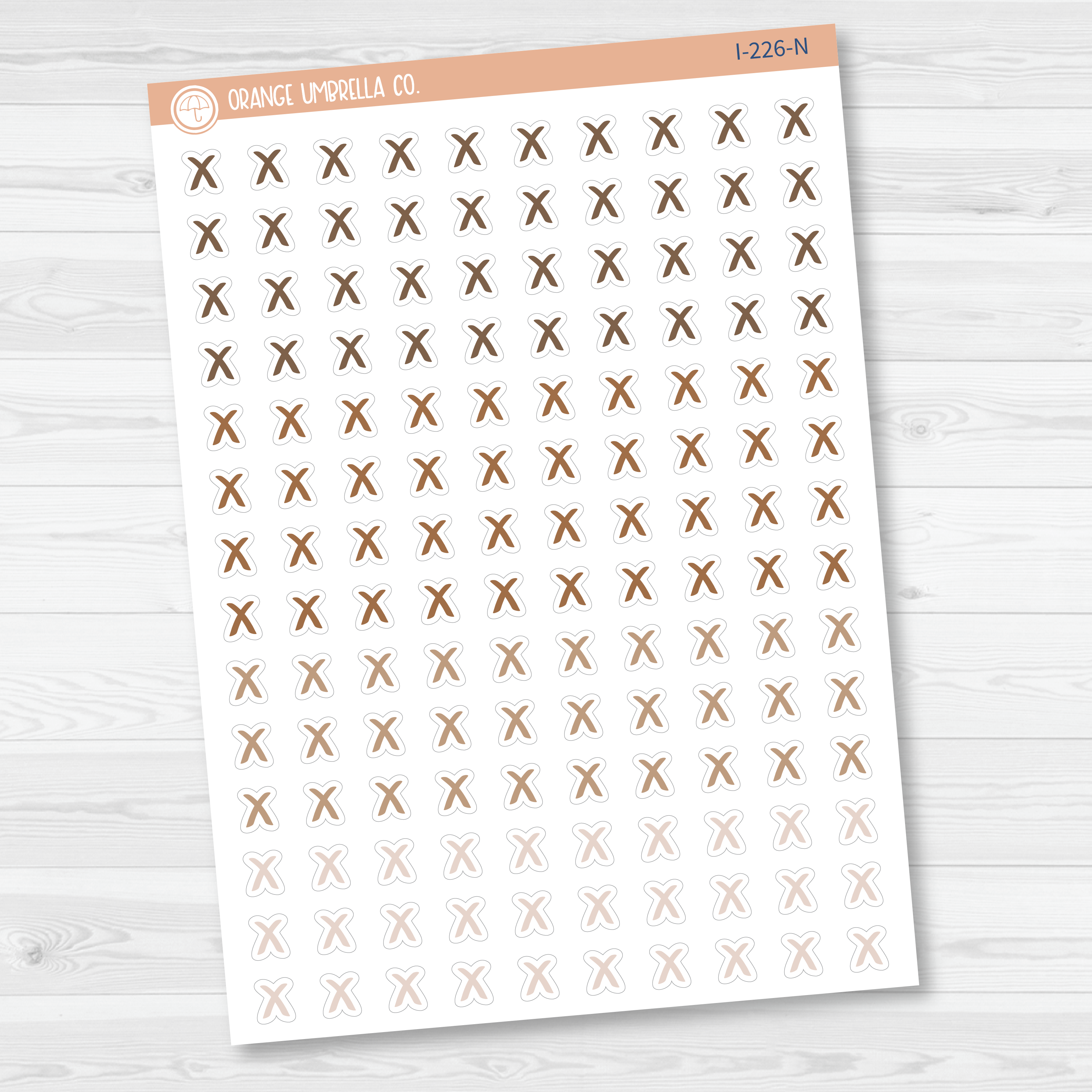 X / Cancelled Icon Planner Stickers | I-226