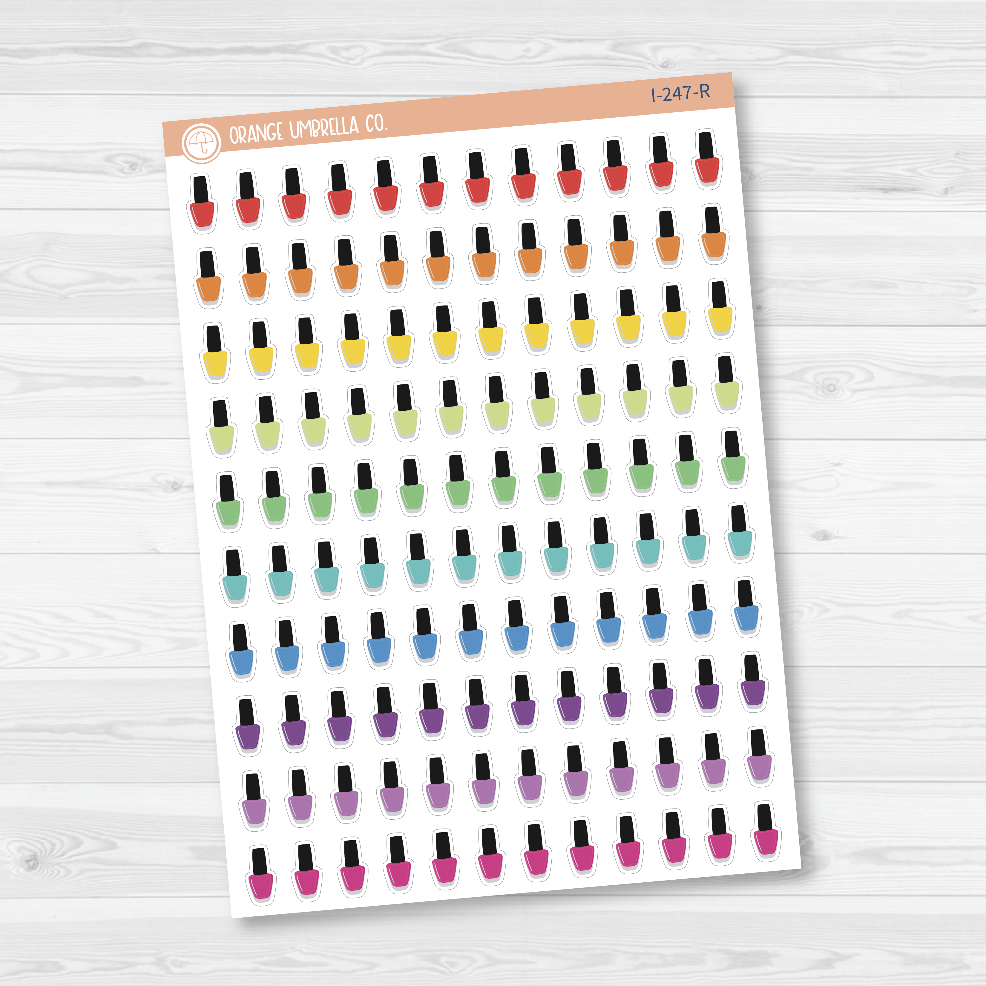 Nail Polish Bottle Icon Planner Stickers | I-247