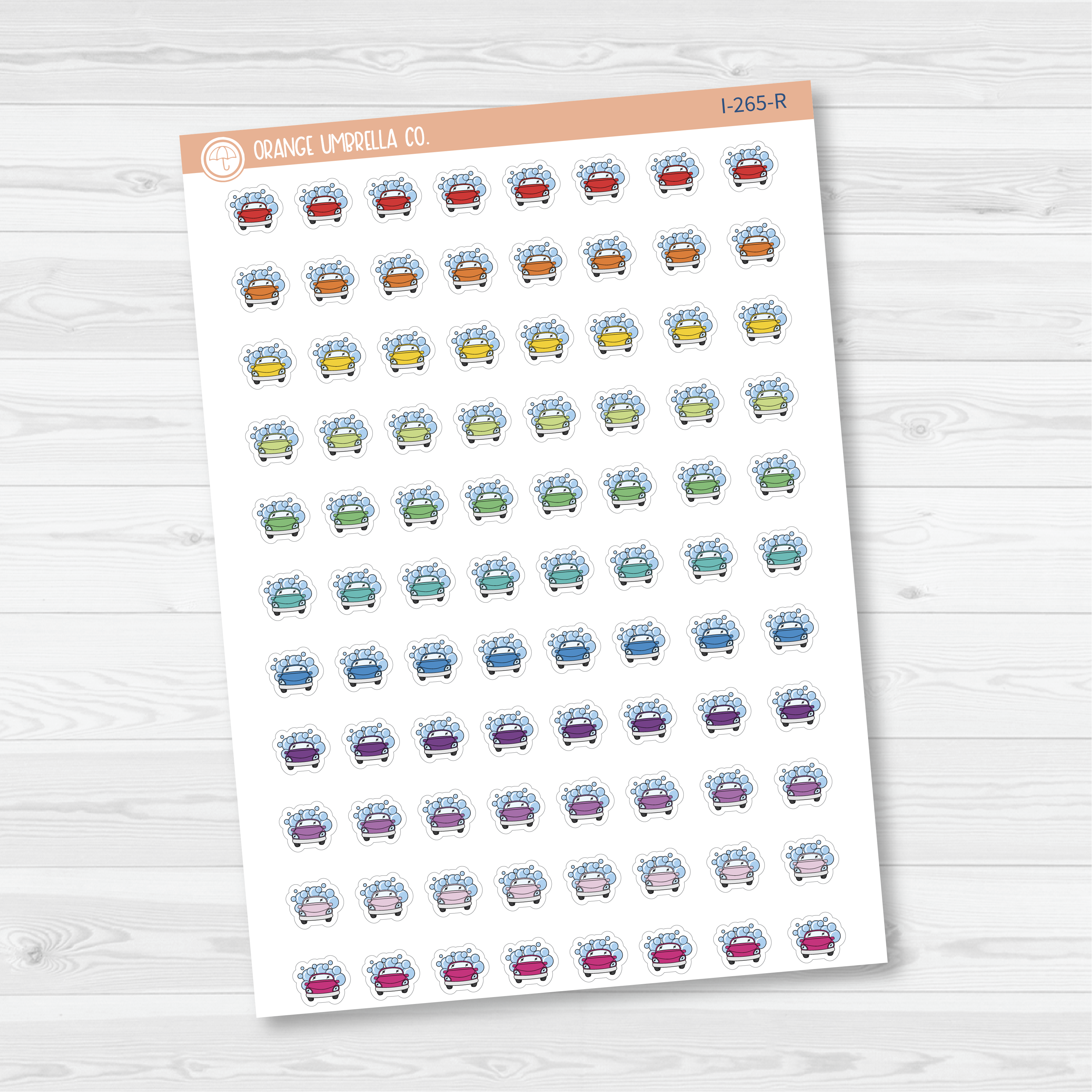 Wash Car Icon Planner Stickers | I-265