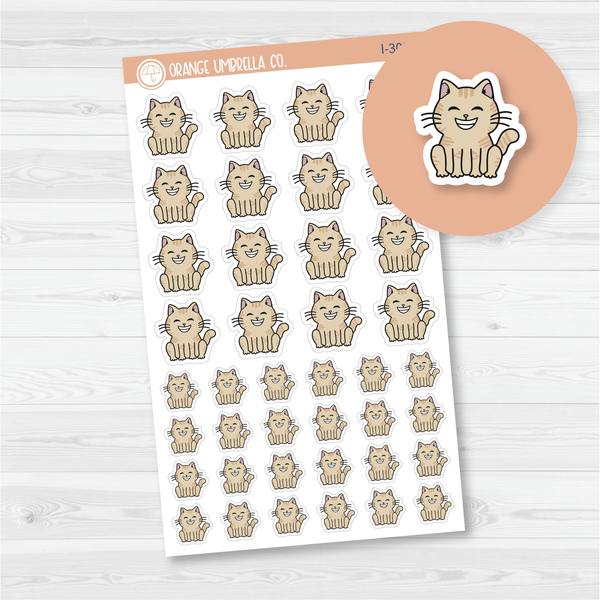 Spazz Cat Toothy Smile Icon Planner Stickers | I-309