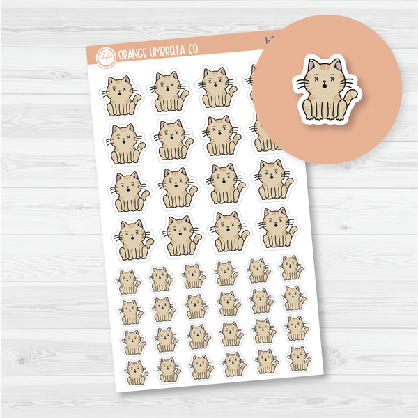 Spazz Cat Surprised/Wow Icon Planner Stickers | I-312