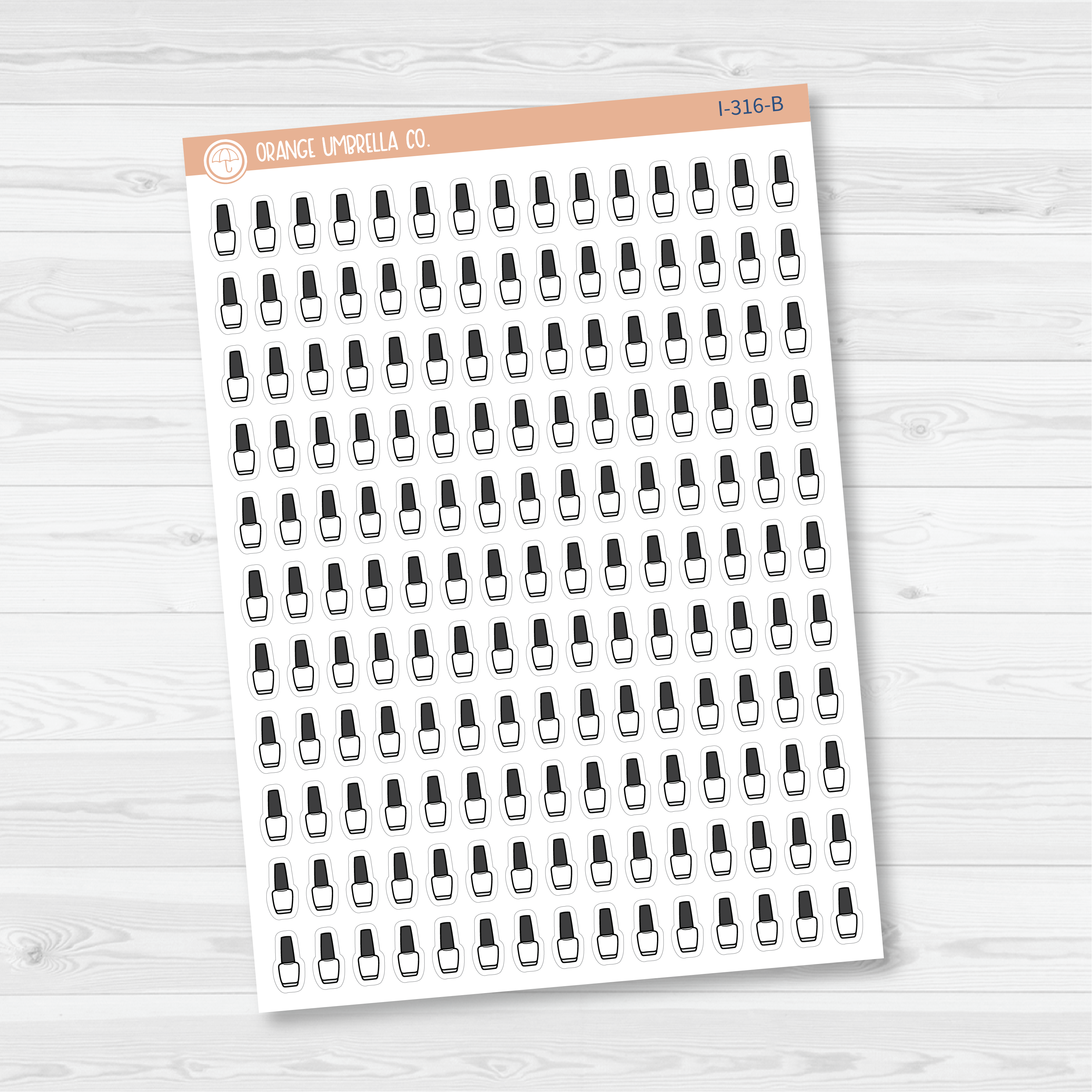 Nail Polish Bottle Icon Planner Stickers | I-316