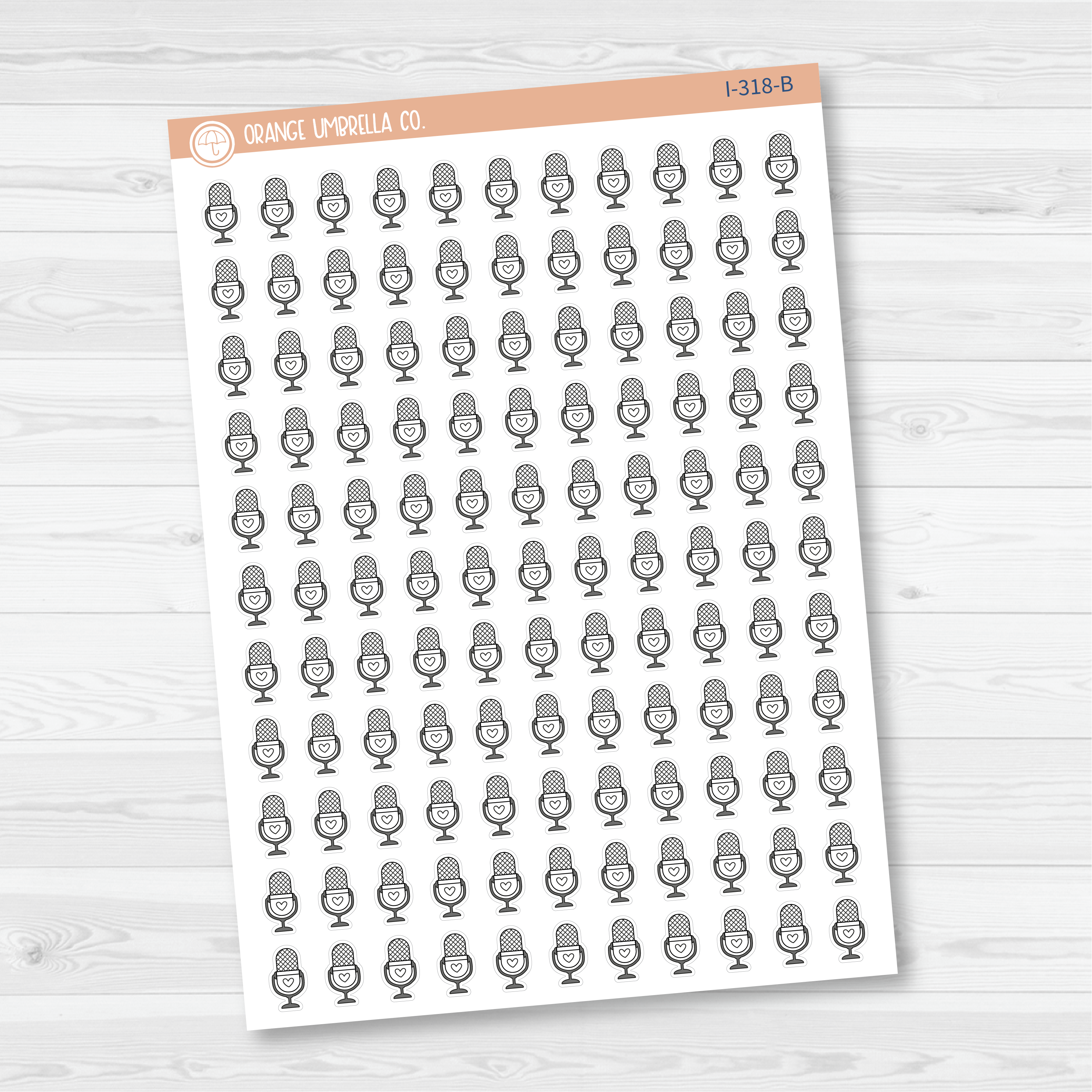 Microphone Icon Planner Stickers | I-318