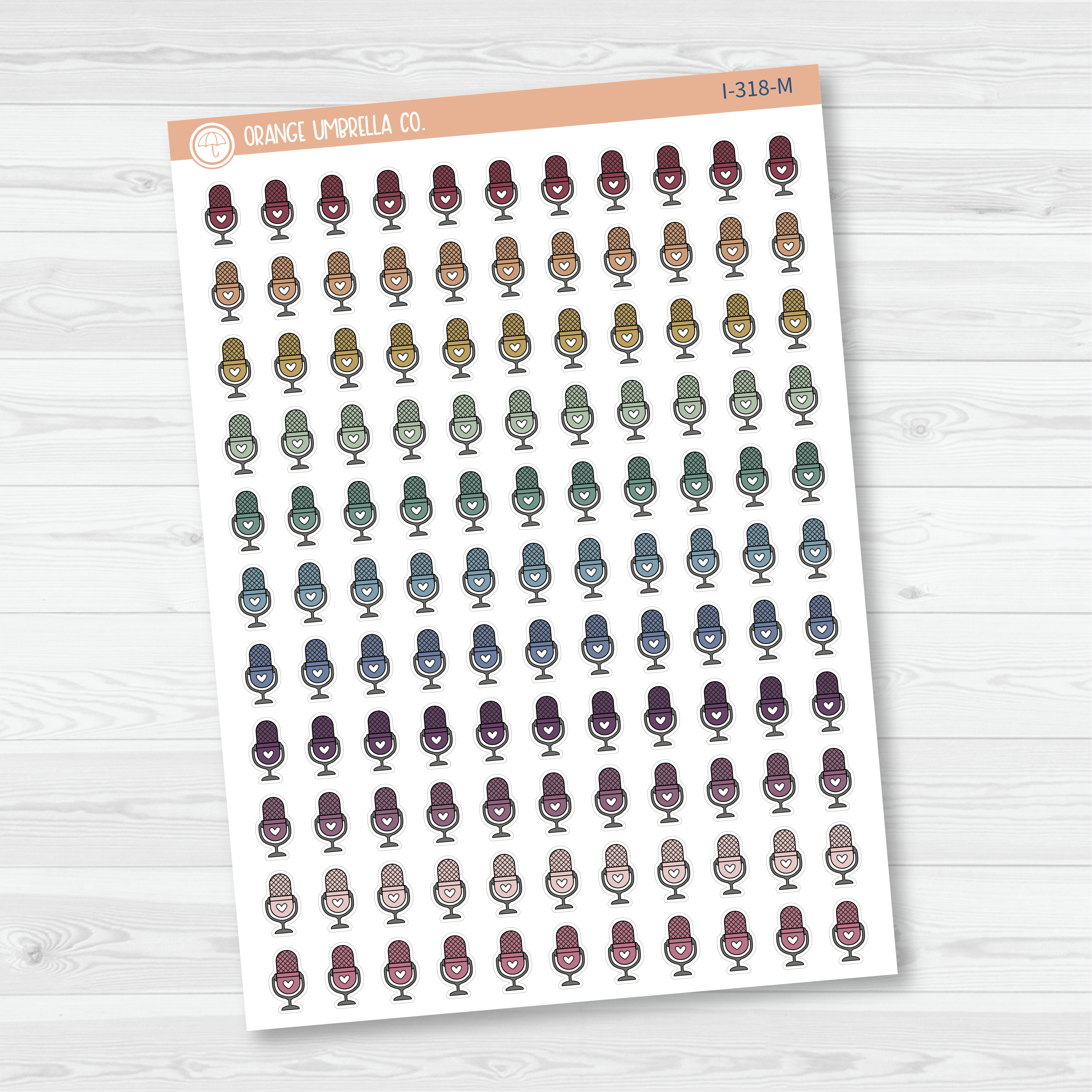 Microphone Icon Planner Stickers | I-318