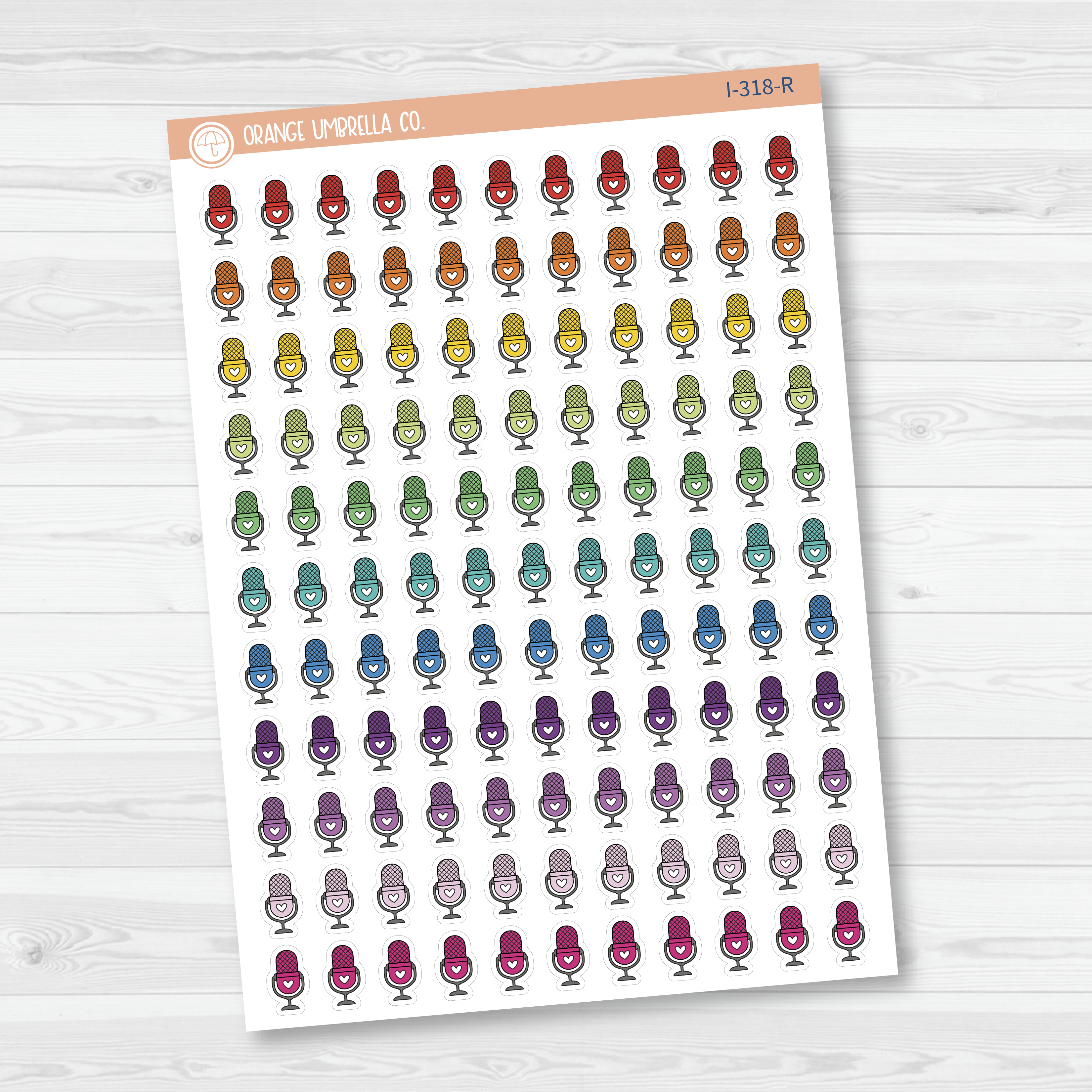 Microphone Icon Planner Stickers | I-318