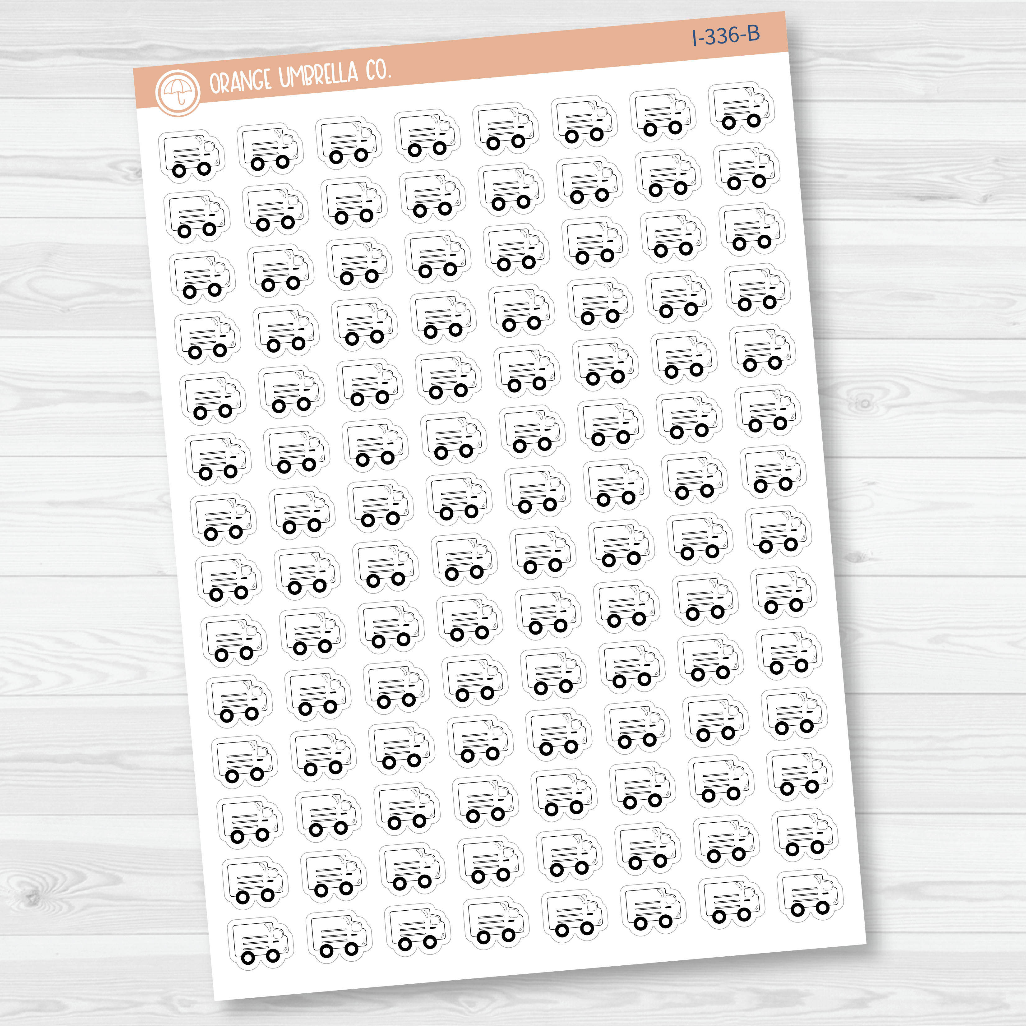Delivery Truck Mail Truck Icon Planner Stickers | I-336