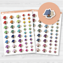 Spazz Cat Tent Camping Icon Planner Stickers | I-390