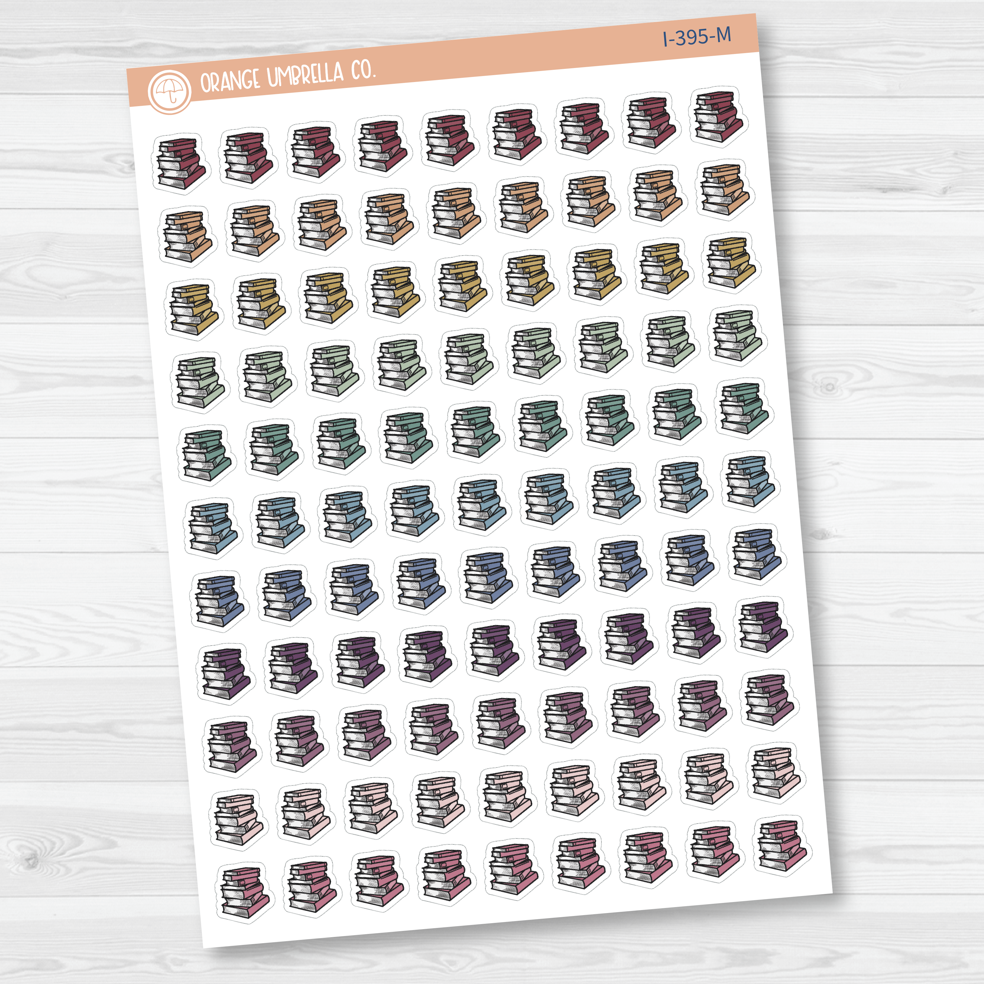 Book Stack Icon Planner Stickers | I-395