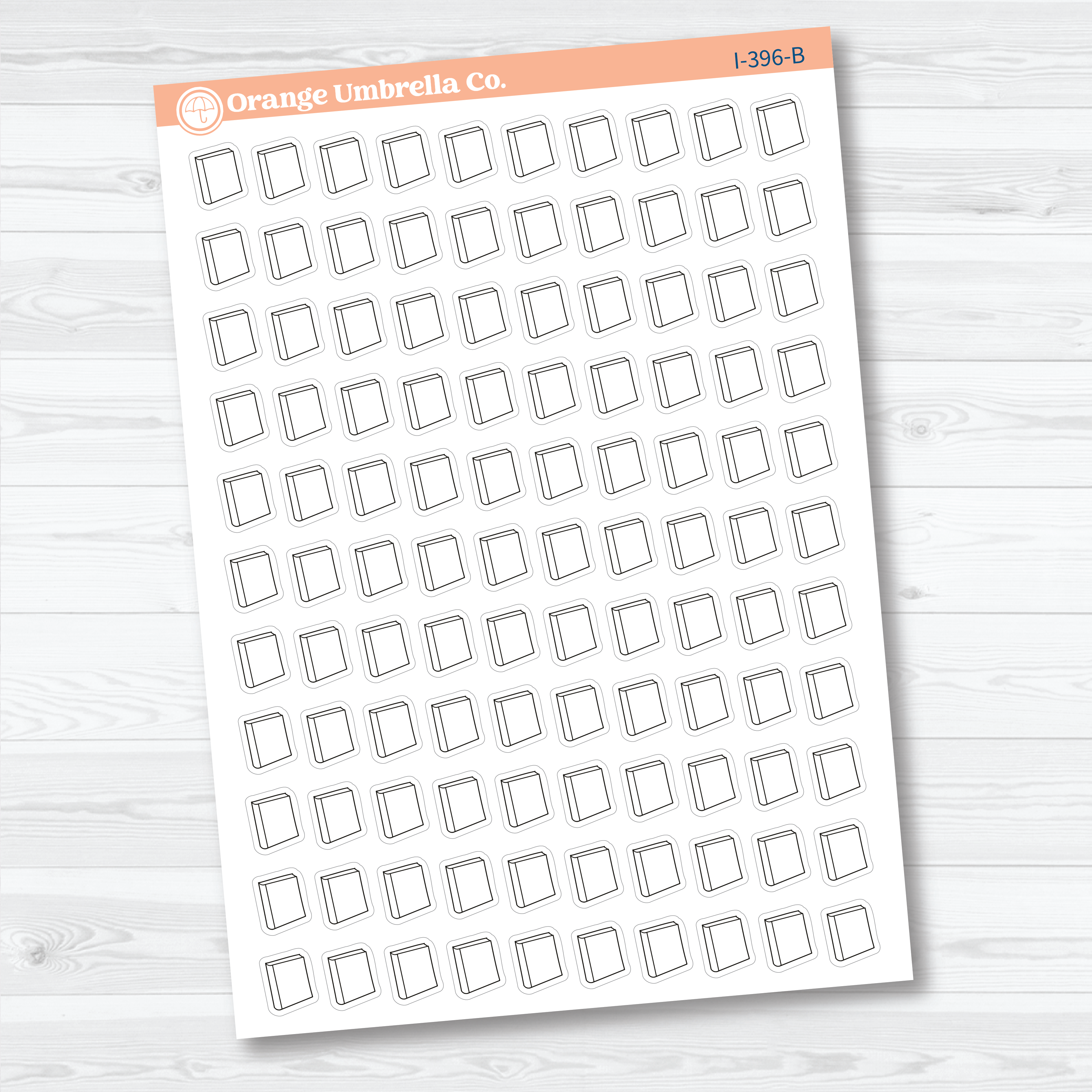 Hand Doodled Book Reading Icons | Planner Stickers | I-396