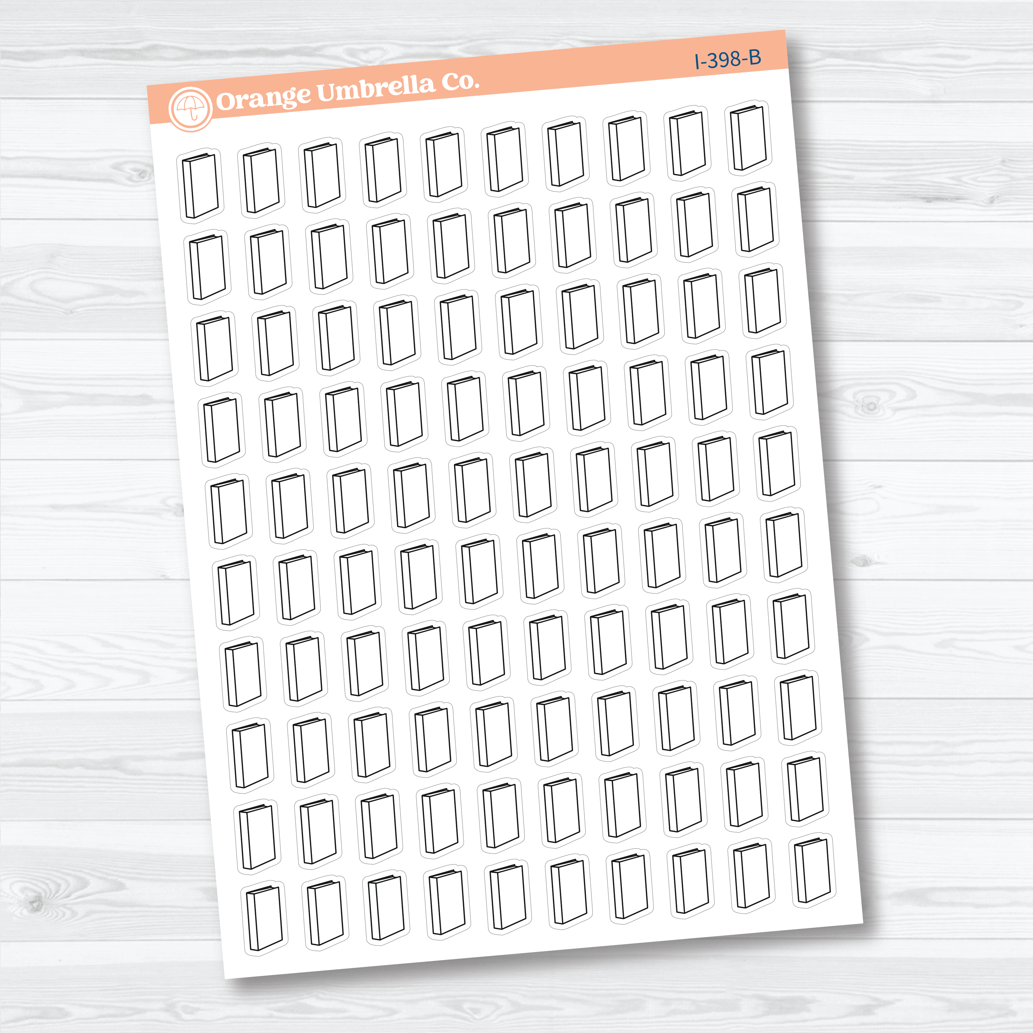 Hand Doodled Book Reading Icon Planner Stickers | Reading & Study Planner Stickers | I-398