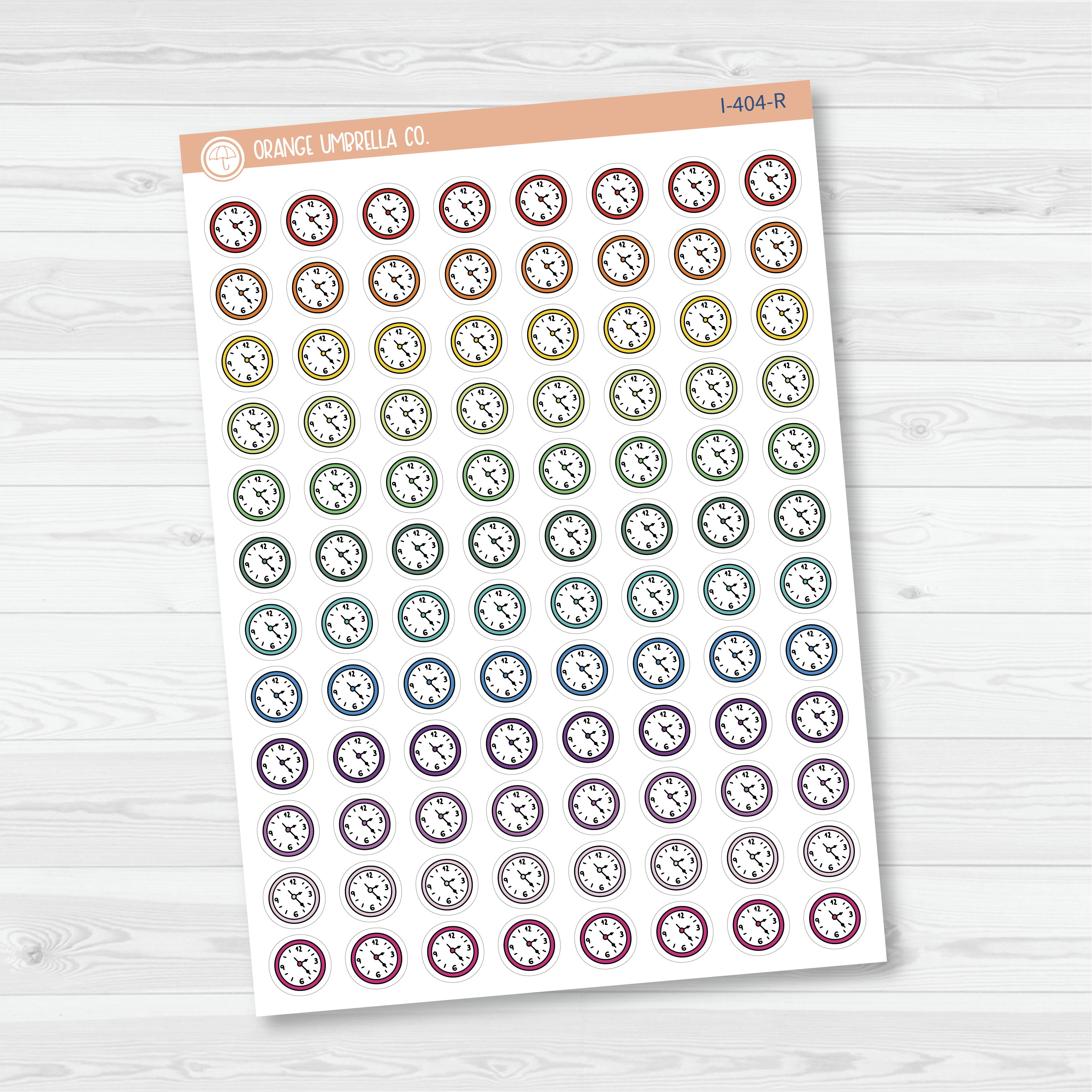 Clock Icon Planner Stickers | I-404