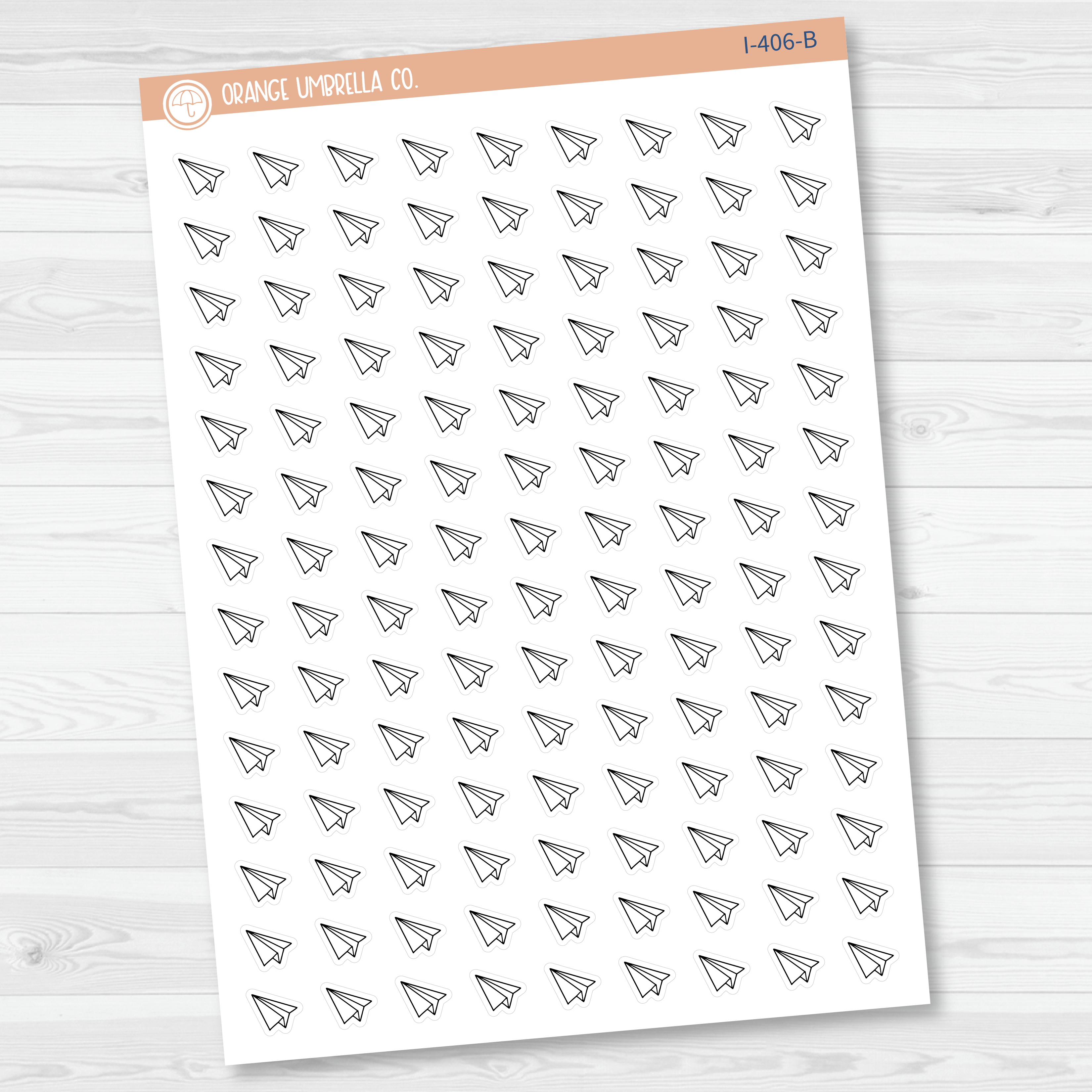 Paper Airplane Icon Planner Stickers | I-406