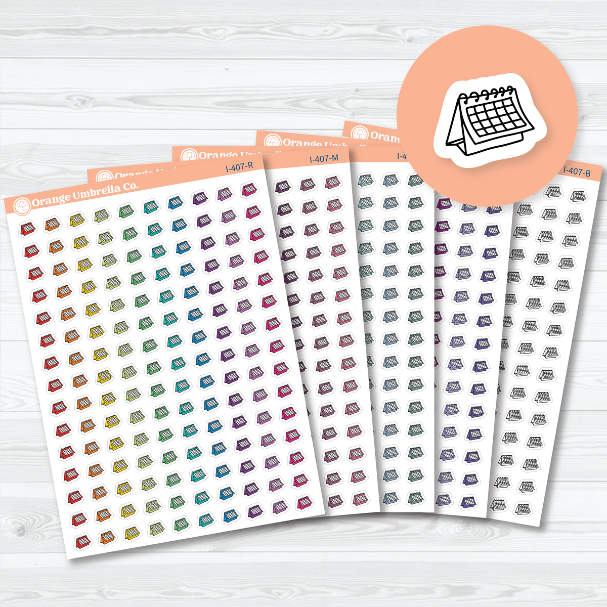 Micro Calendar Icons | Appointment & Schedule Planner Stickers | I-407