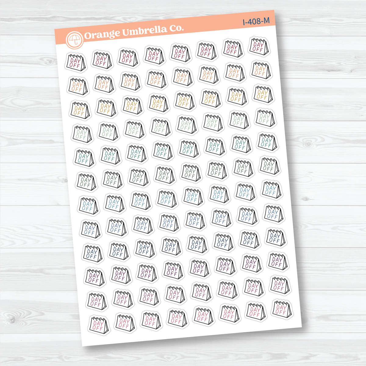 Micro Day Off Icons | Work Schedule Planner Stickers | I-408