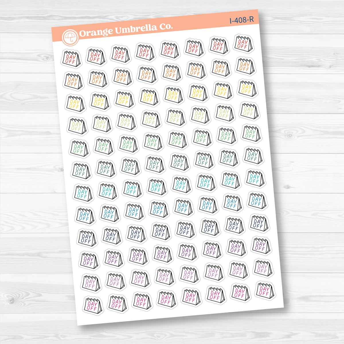 Micro Day Off Icons | Work Schedule Planner Stickers | I-408