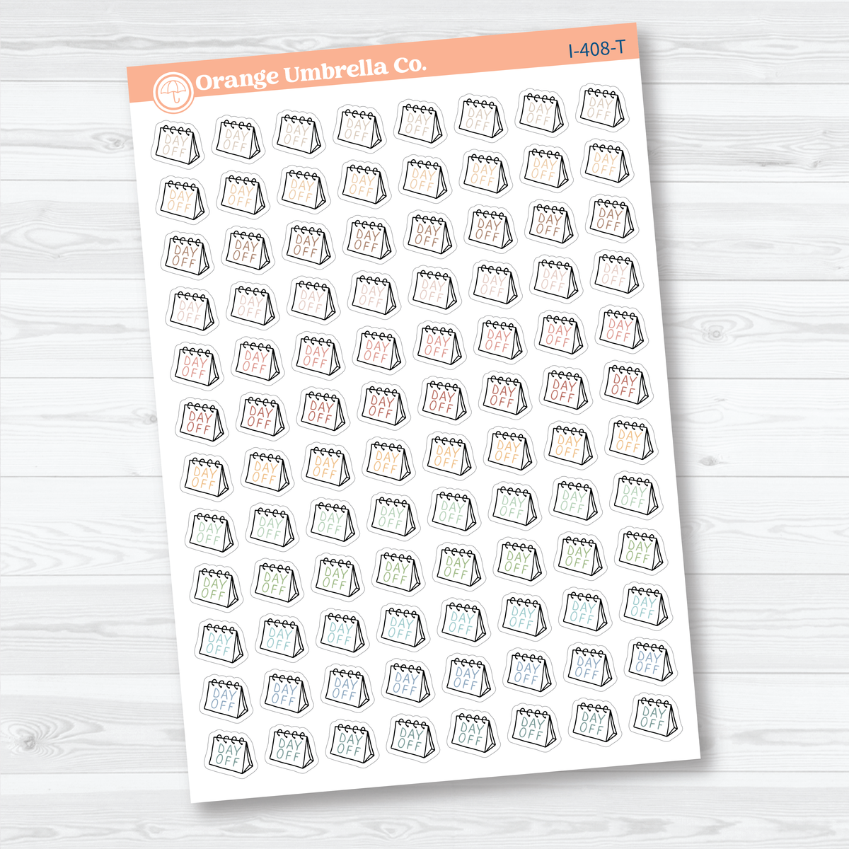 Micro Day Off Icons | Work Schedule Planner Stickers | I-408