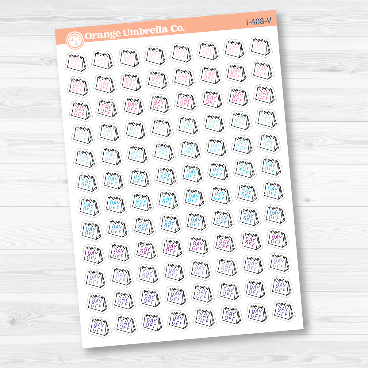 Micro Day Off Icons | Work Schedule Planner Stickers | I-408