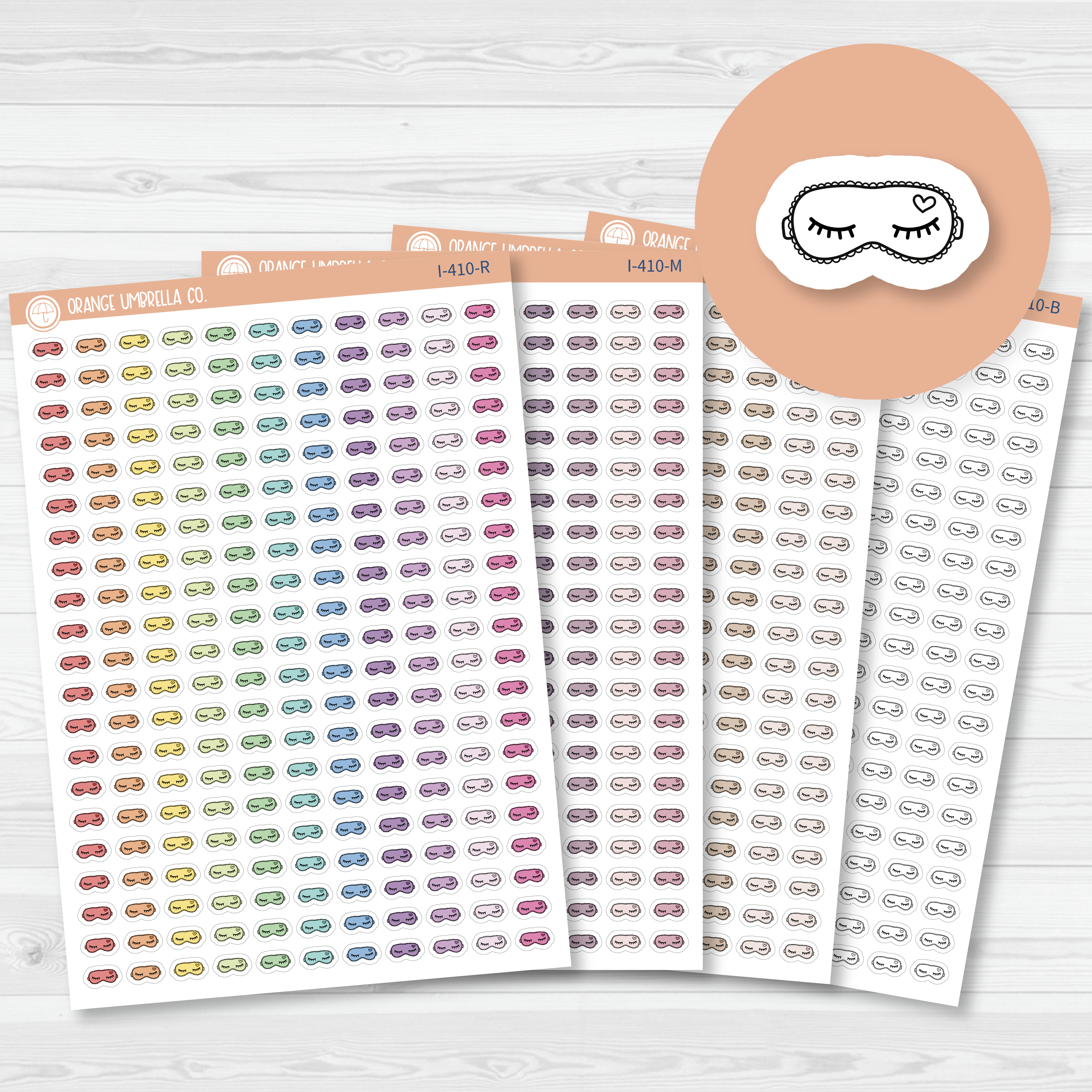 Sleep Mask Icon Planner Stickers | I-410