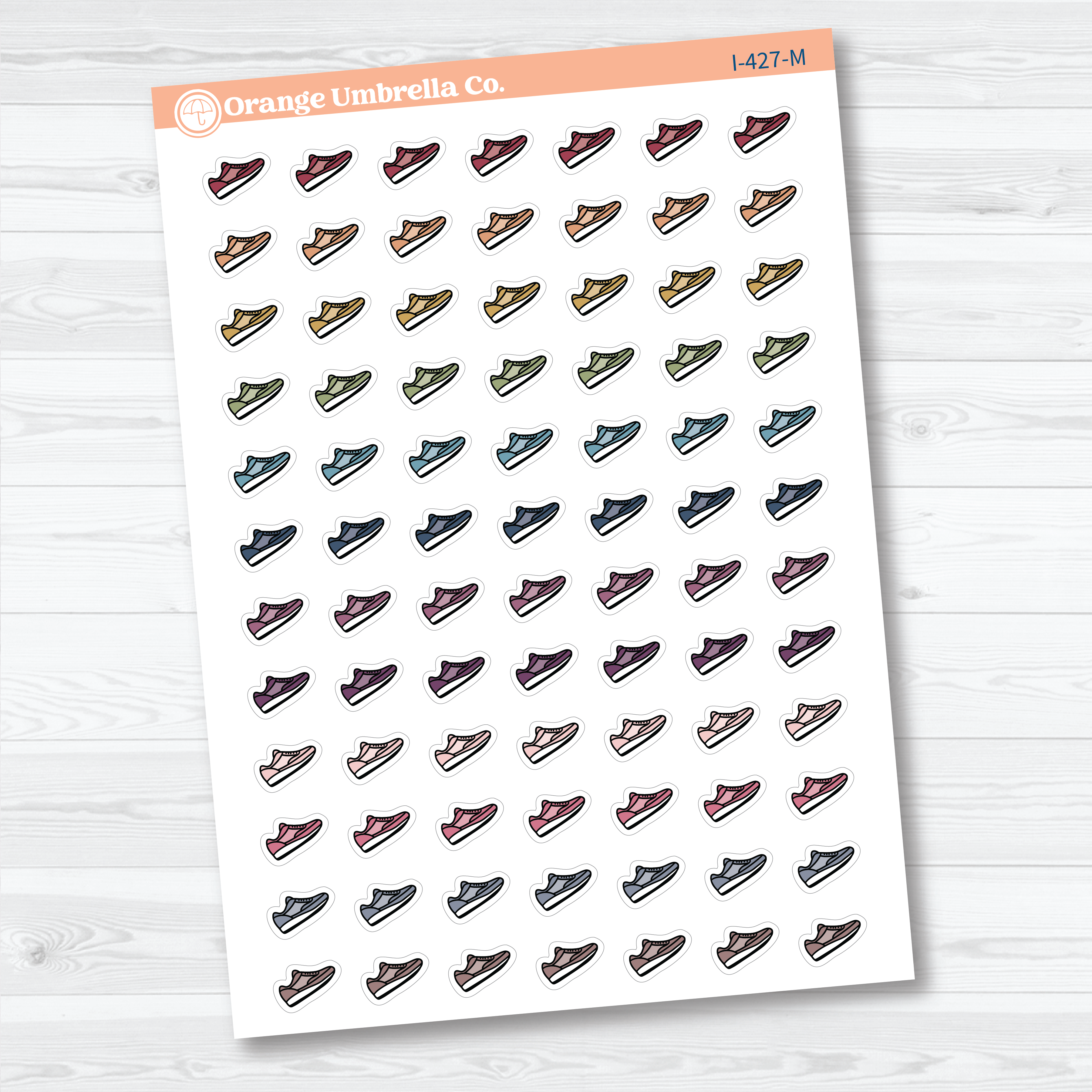 Hand Doodled Running Shoes | Planner Stickers | I-427