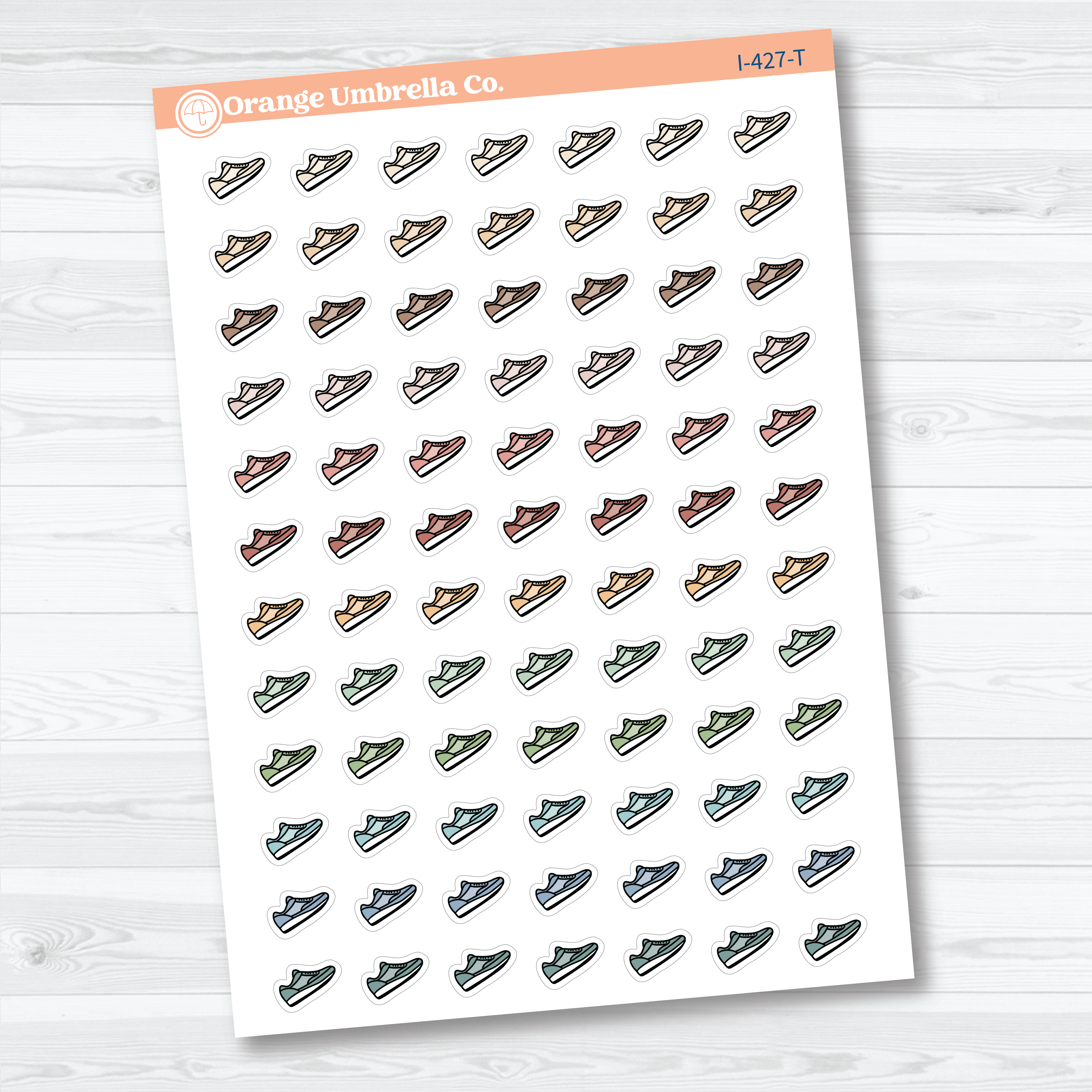 Hand Doodled Running Shoes | Planner Stickers | I-427
