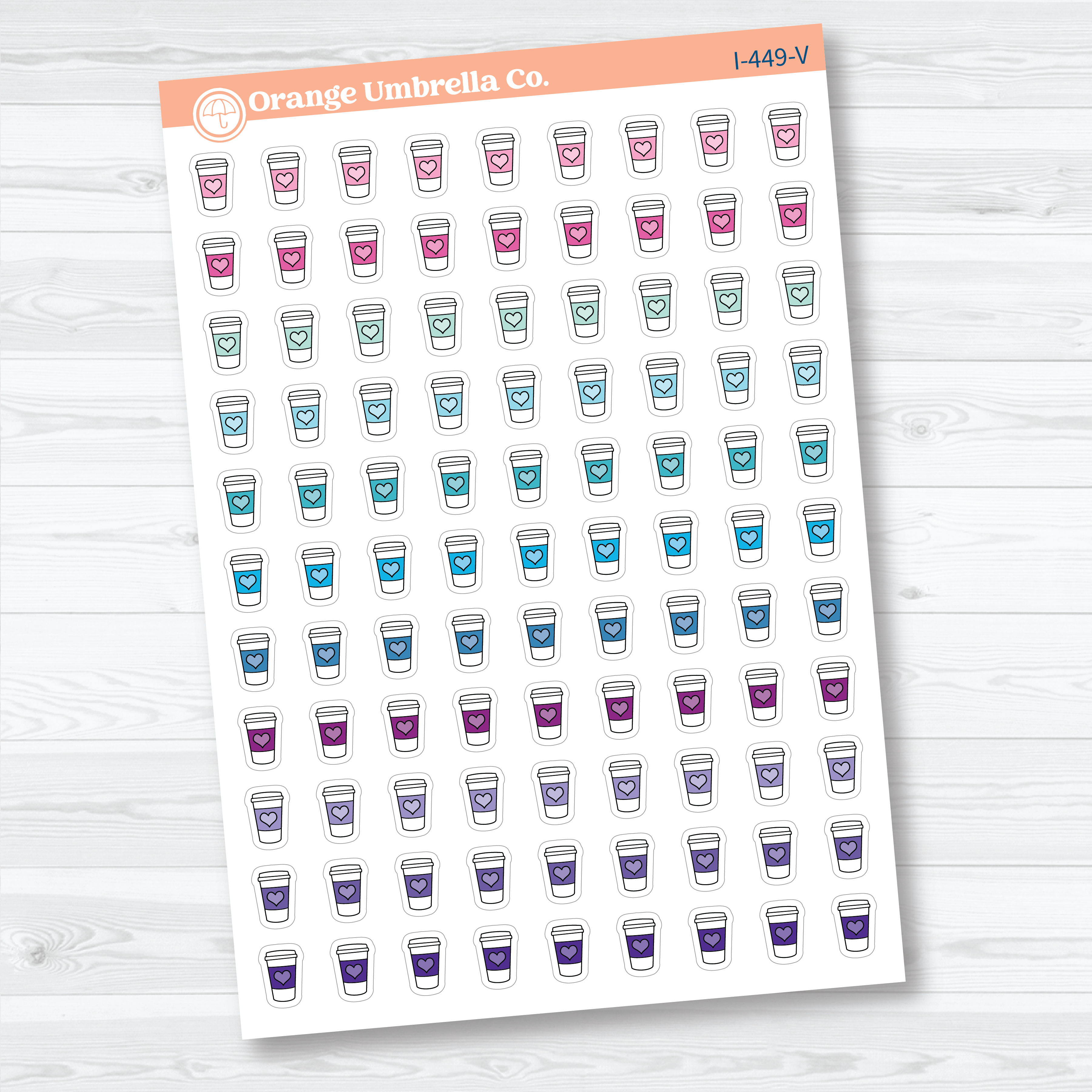Hand Doodled Coffee Cup Planner Stickers | Coffee Icon Planner Stickers | I-449