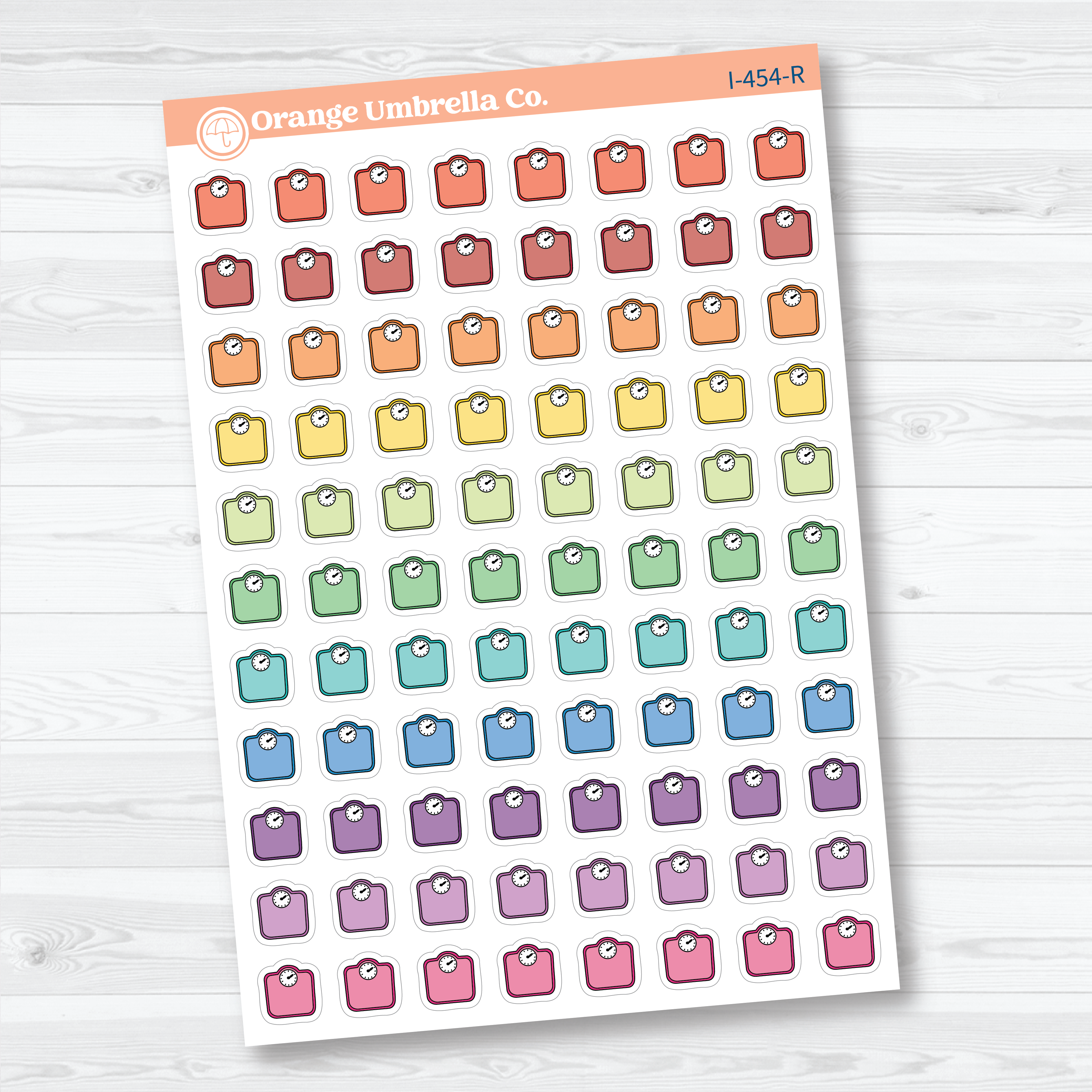 Hand Doodled Scale Icons | Planner Stickers | I-454