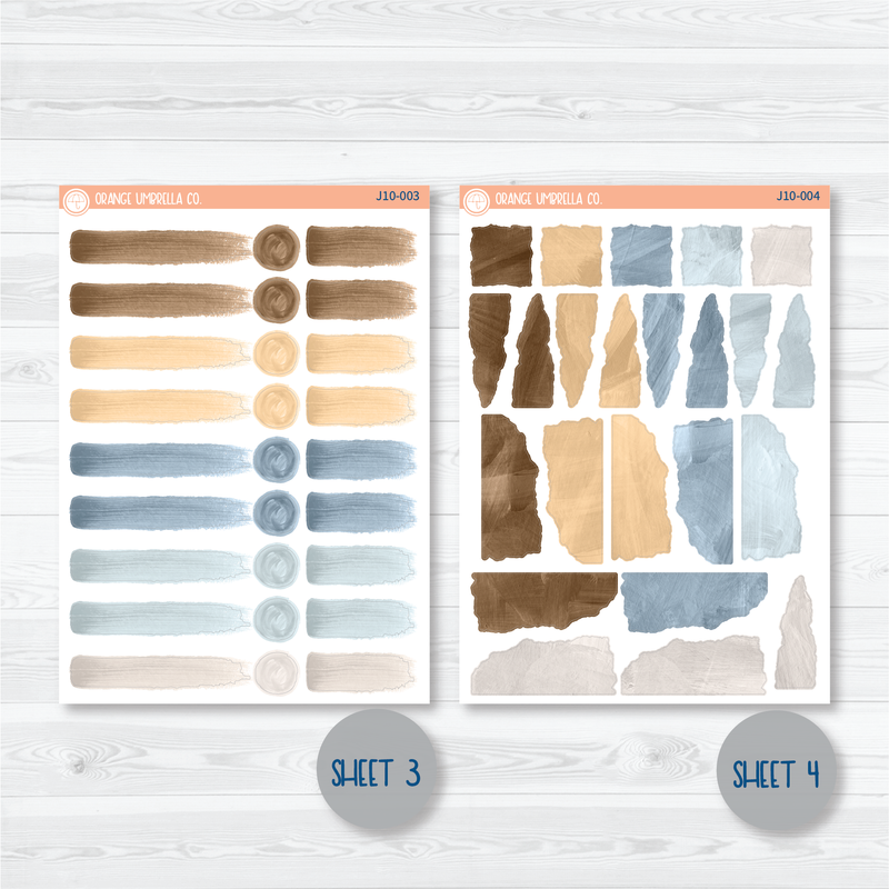 CLEARANCE | Monthly Watercolor Journaling Planner Stickers - September | White or Clear Matte | J10