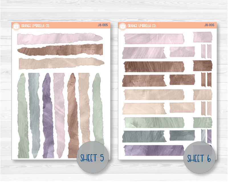 CLEARANCE | Monthly Watercolor Journaling Planner Stickers - July | White or Clear Matte | J8