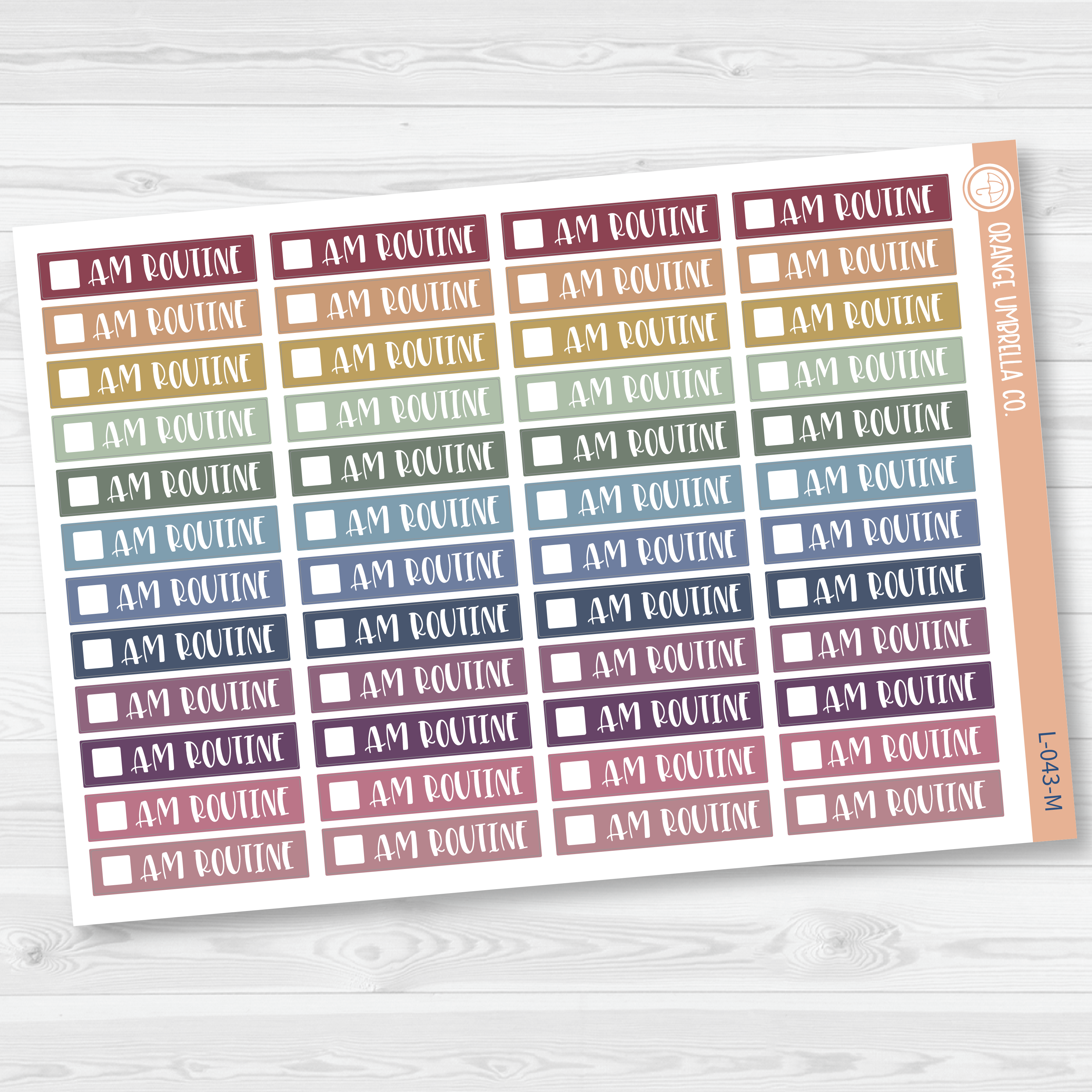 AM Routine Script Planner Stickers | F1 | L-043