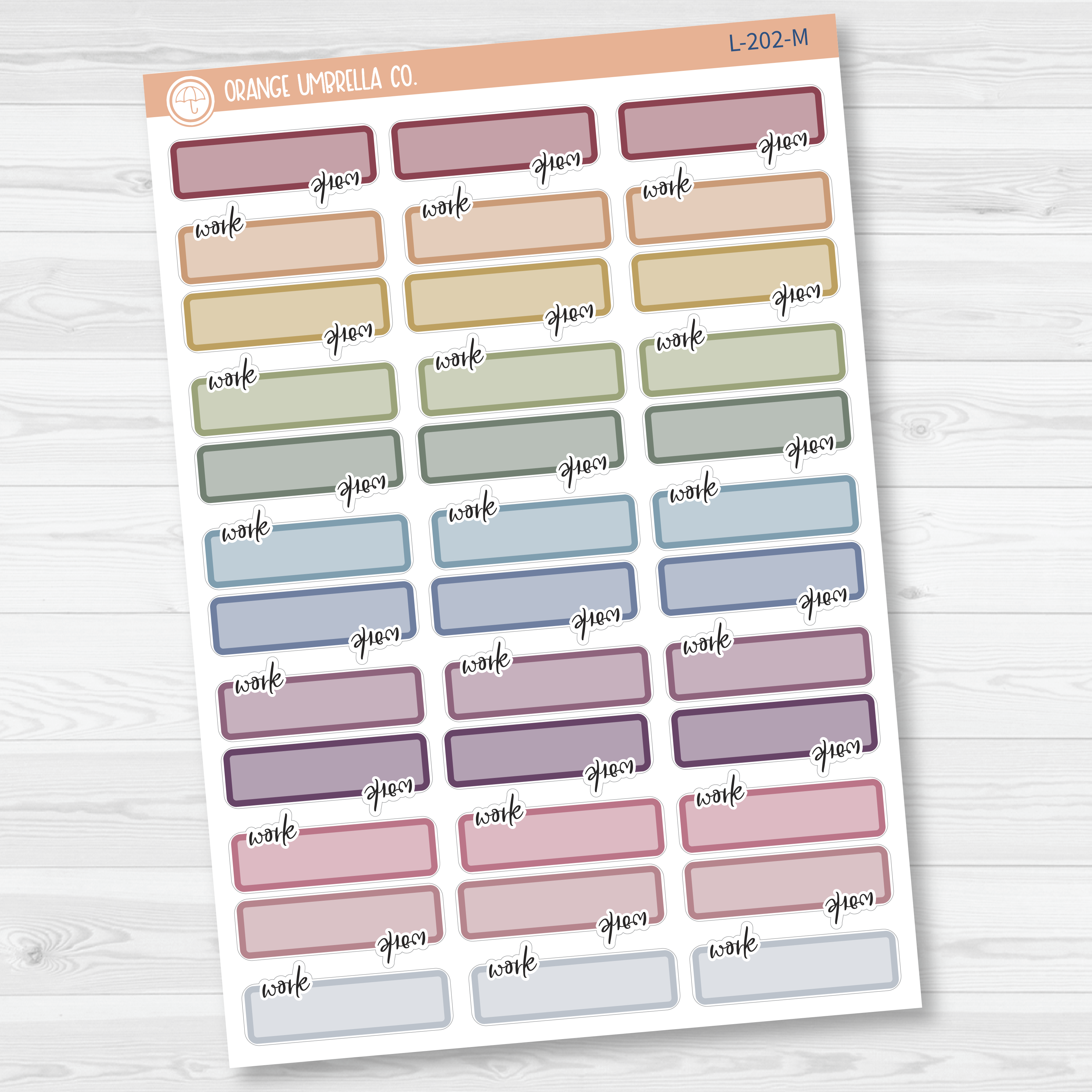 Work Schedule Quarter Box Planner Stickers | L-202