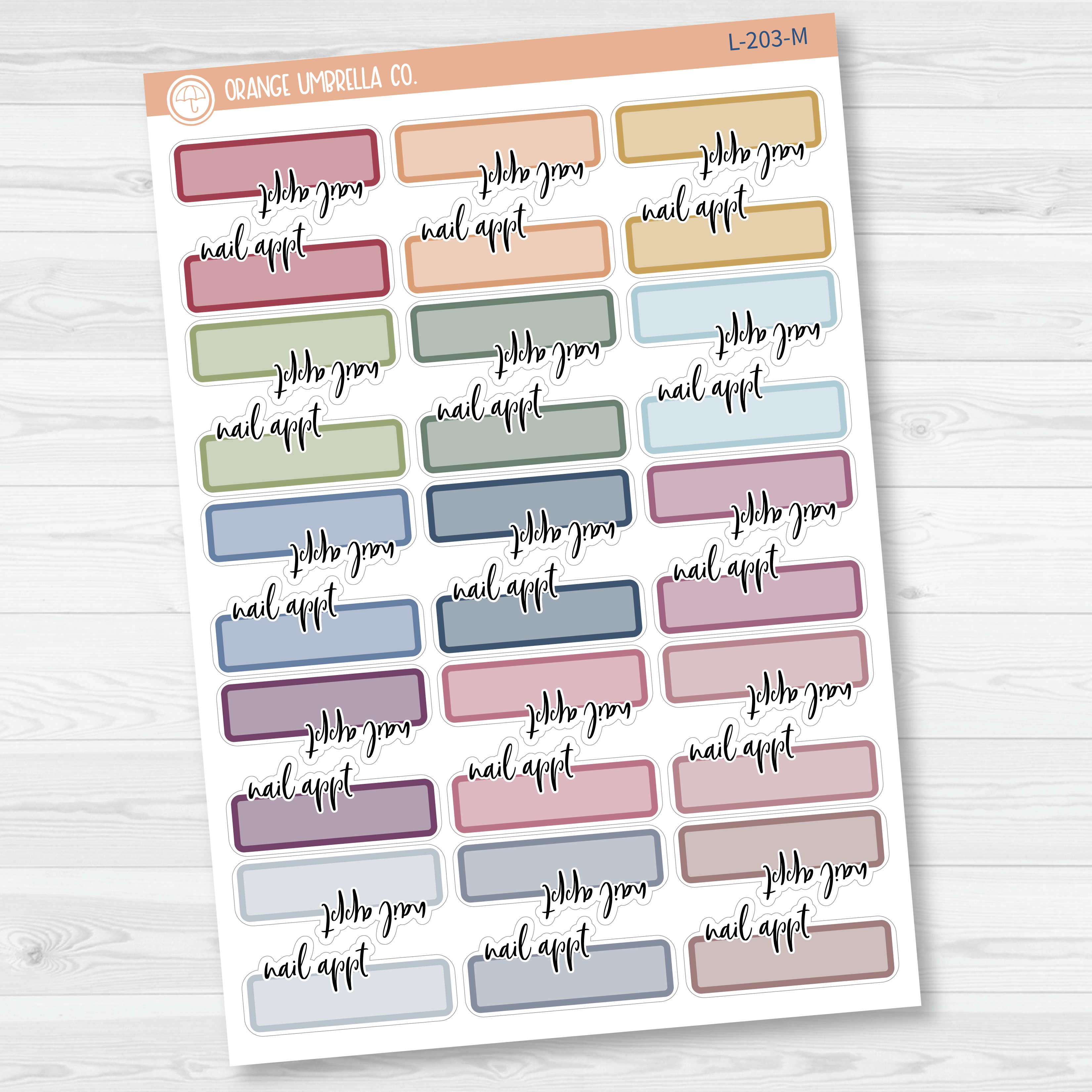 Nail Appointment Planner Stickers, "Nail Appt" | L-203