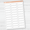 Stitched Quarter Box Labels | 1/4 Box Planner Stickers | L-220