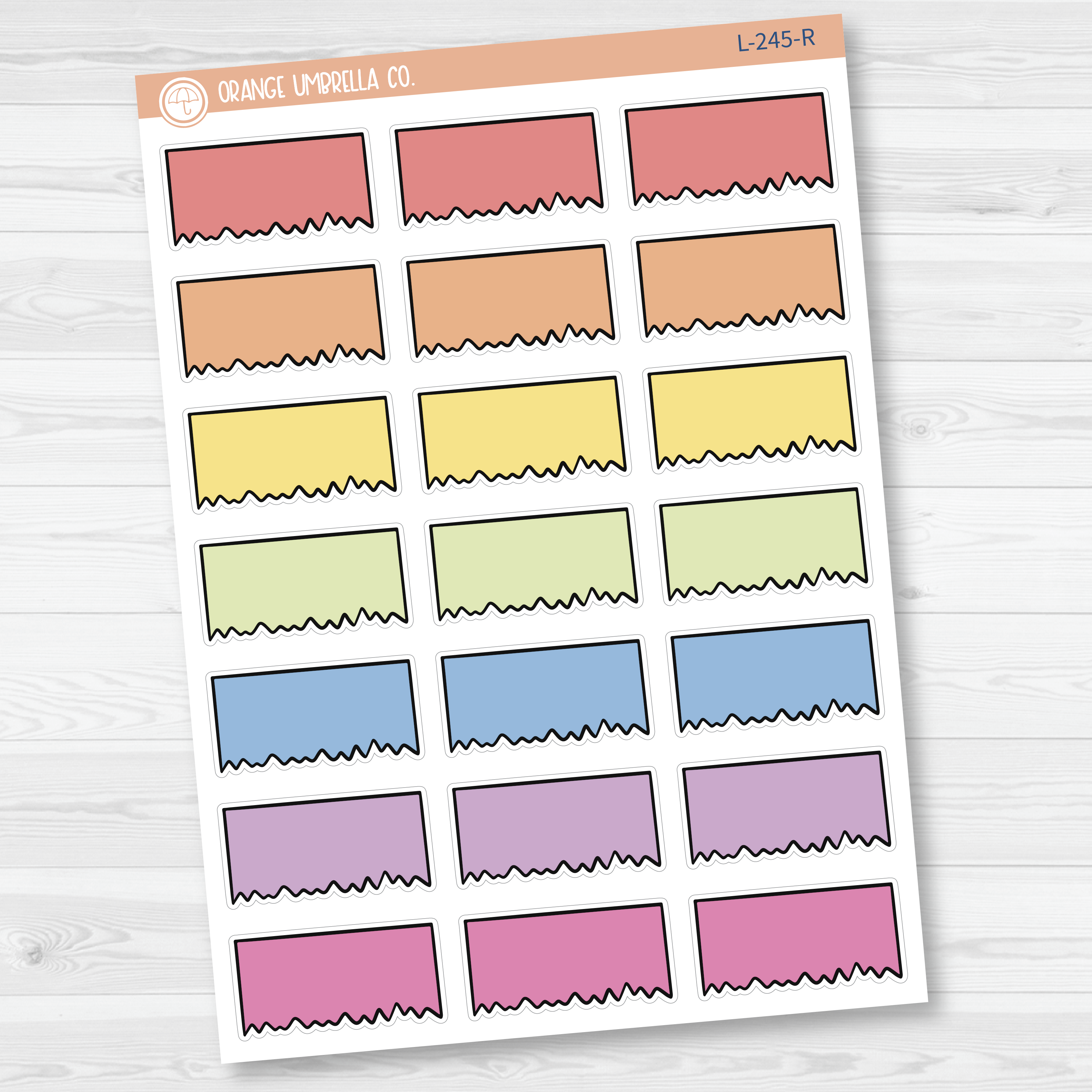 Ripped Sticky Note Appointment Planner Stickers - 1/3 Box | L-245