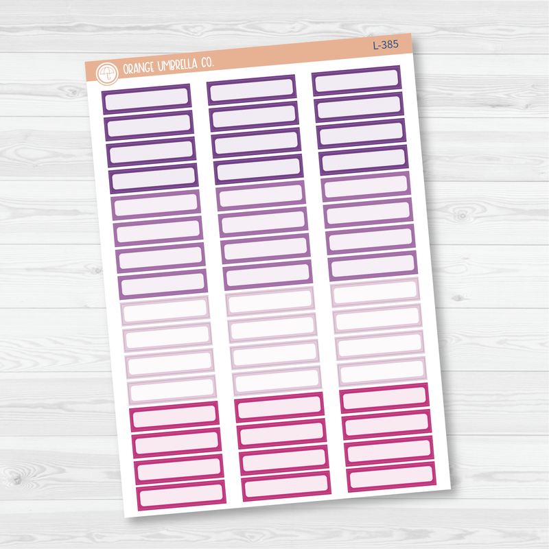 Hobonichi Cousin Skinny Labels Planner Stickers | Bright | L-383-385
