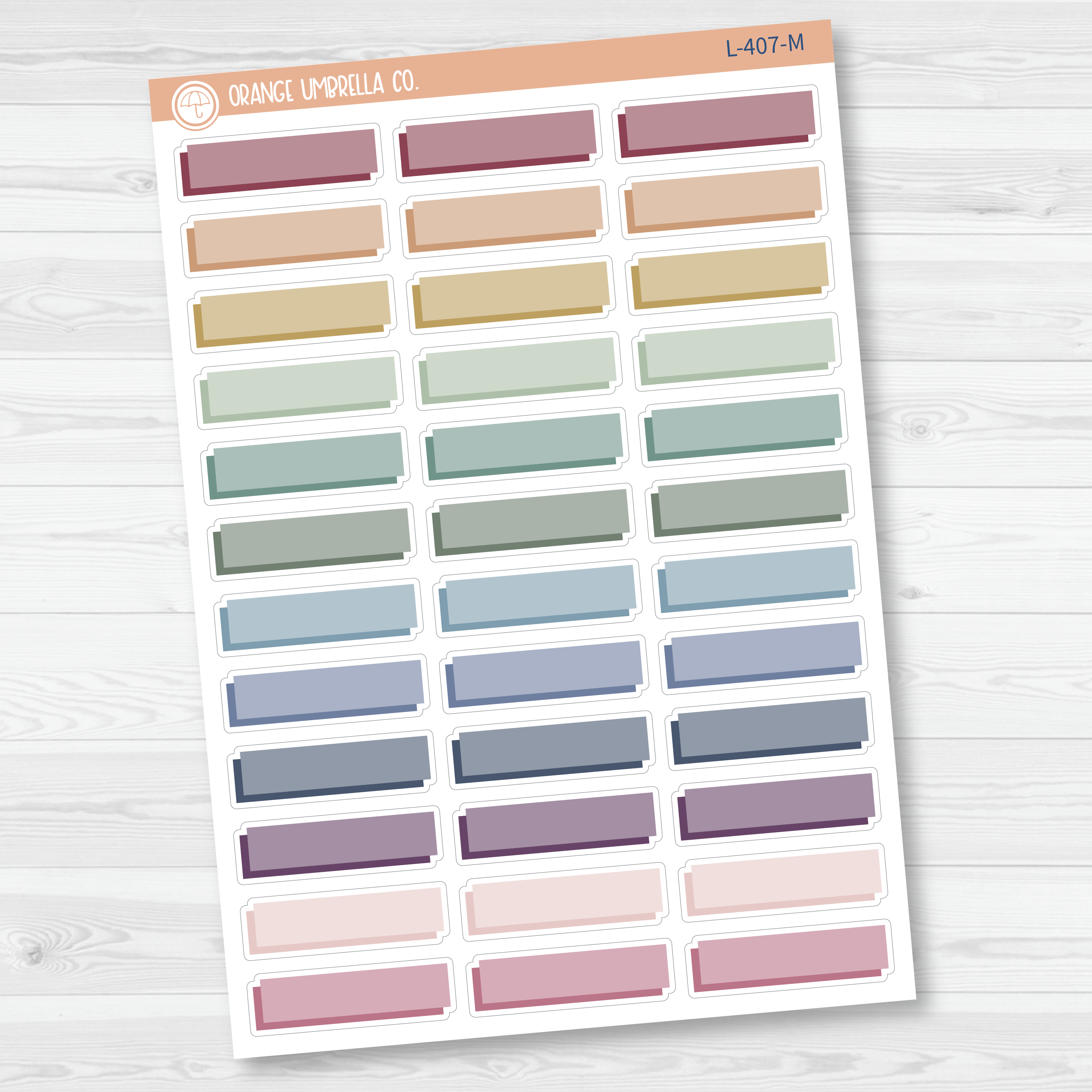 Offset Two-Color Appointment Box Planner Stickers | L-407