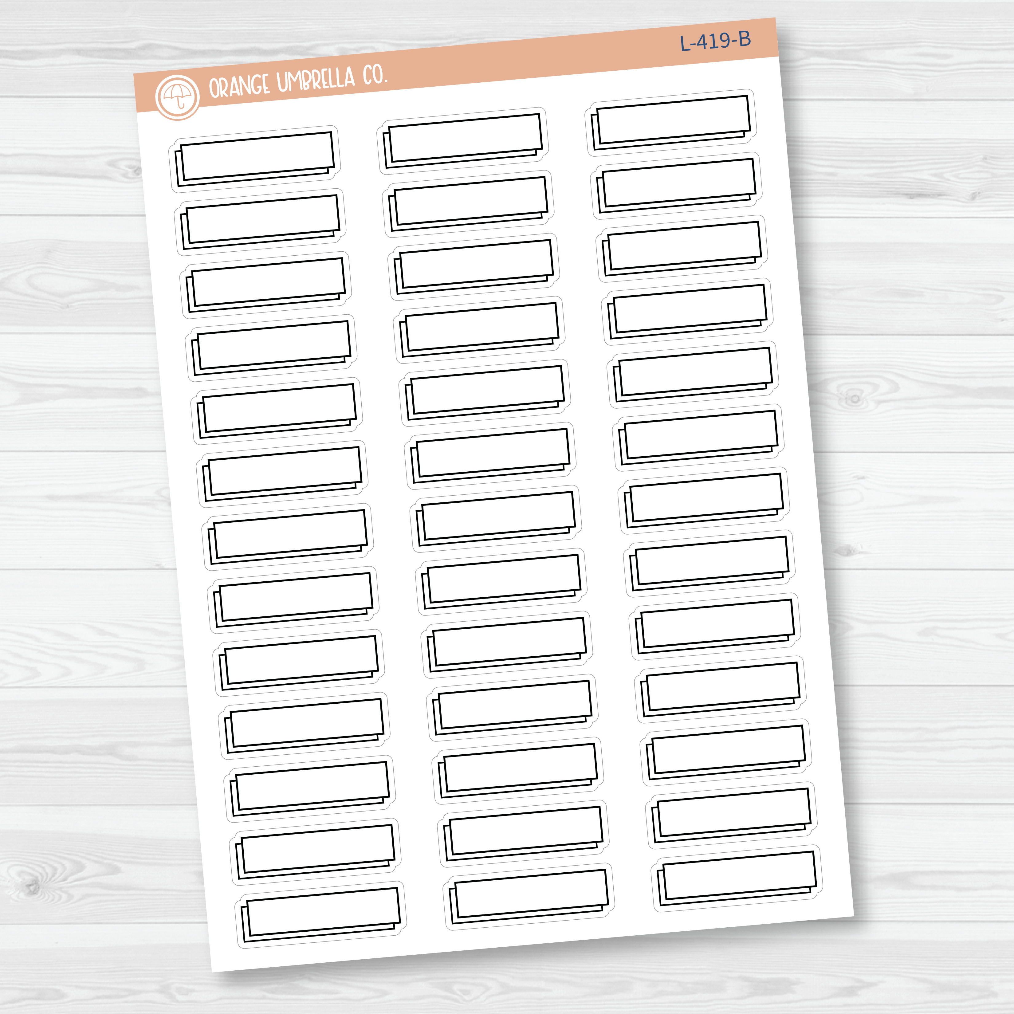 Hobonichi Offset Color and Outline Basic Planner Stickers | L-419